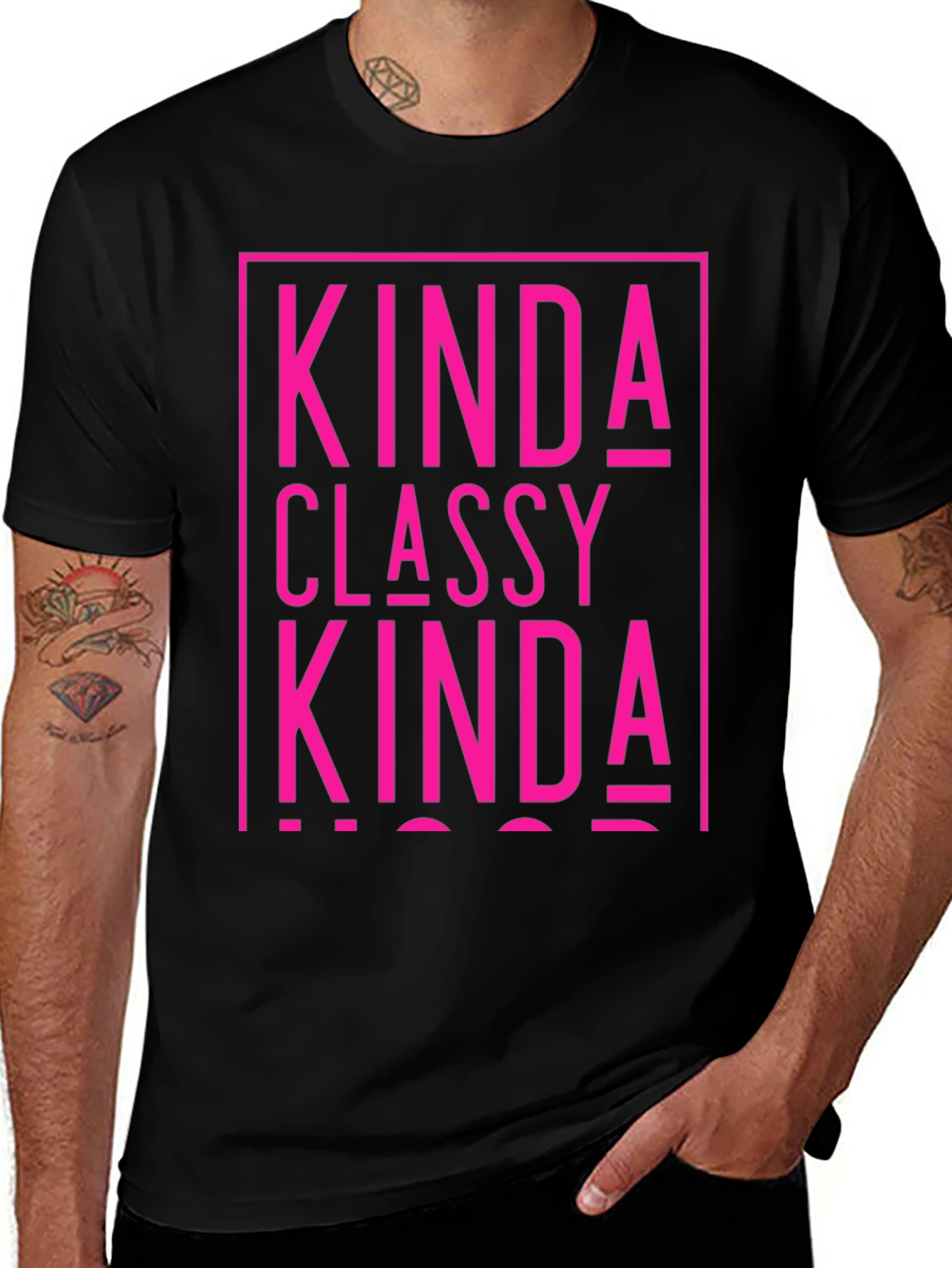 Variant 5 of Kinda Classy Kinda Hood Graphic Tee - Unisex