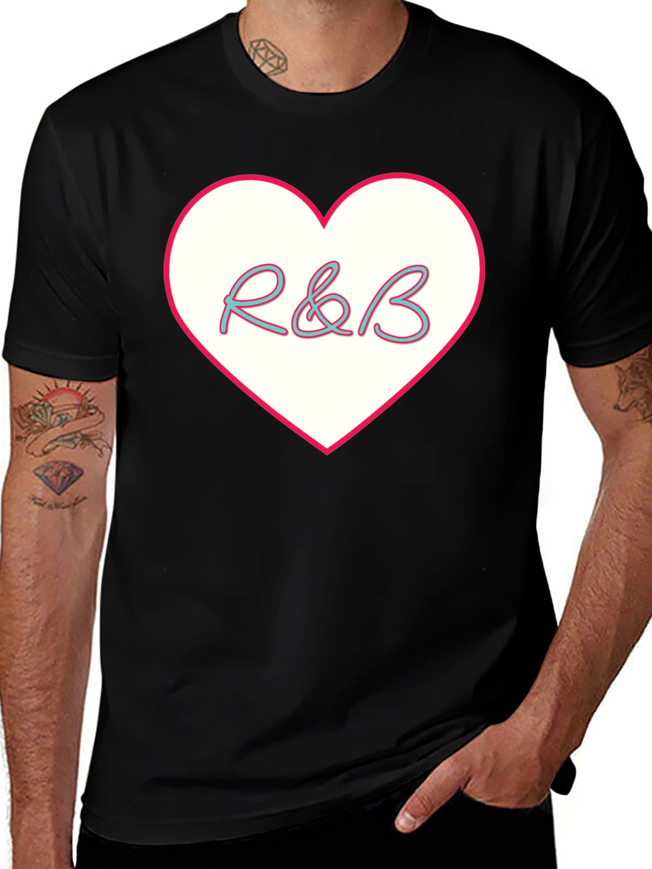 Variant 20 of R&B Heart T-Shirt - Music Lover Tee