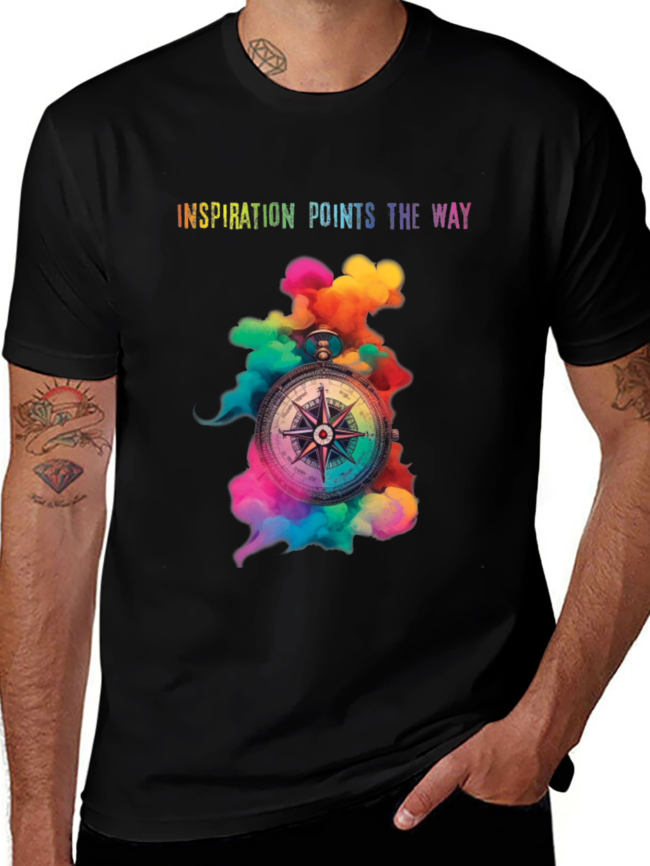 Variant 18 of Inspiration Compass Black T-Shirt