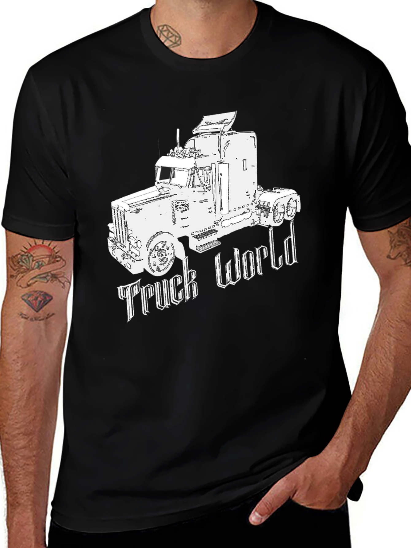 Truck World Black T-Shirt