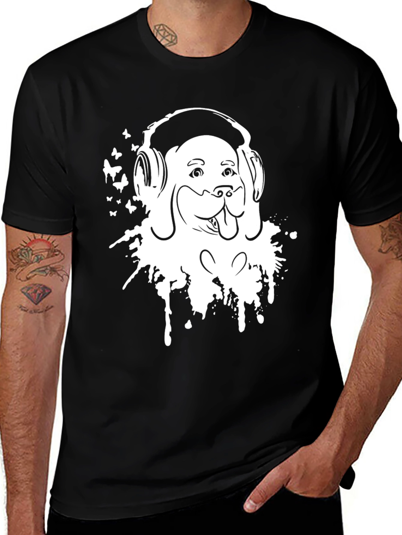 Variant 27 of Dog DJ Graphic Tee - Unique Style