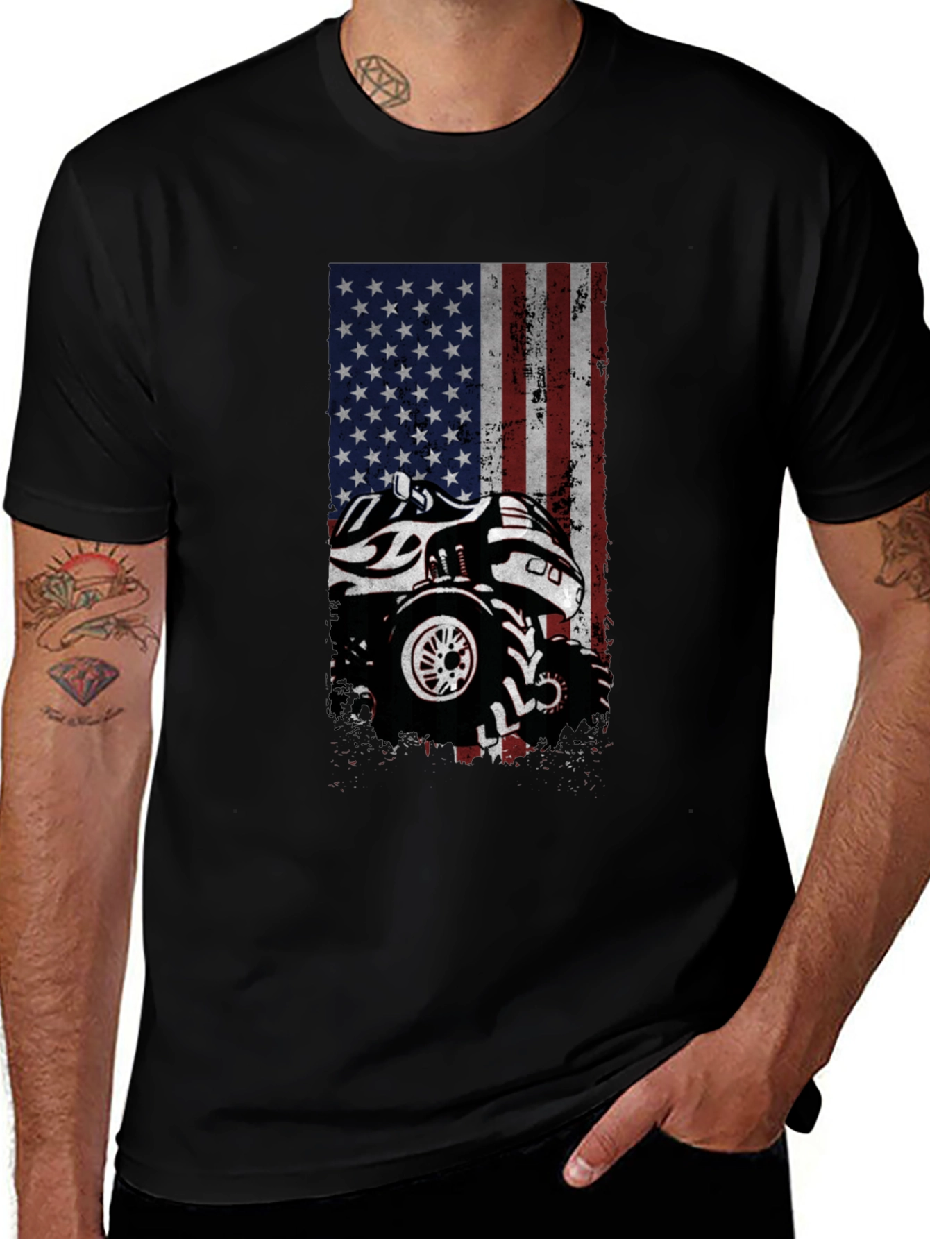 Variant 30 of American Flag Monster Truck Graphic Tee