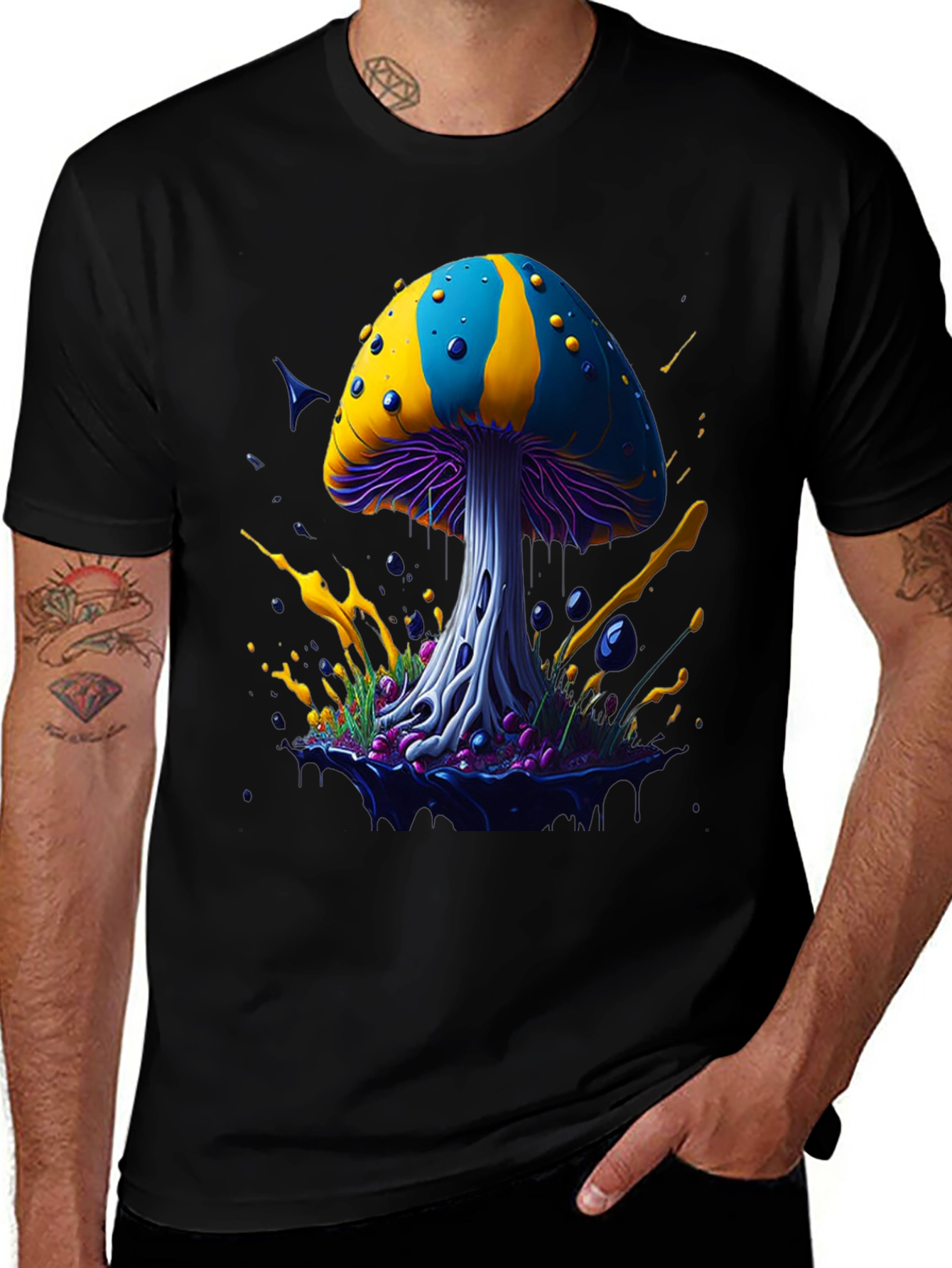 Variant 14 of Psychedelic Mushroom Graphic Tee