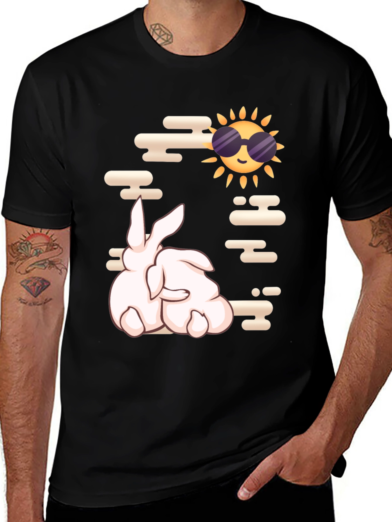 Variant 13 of Cool Bunny Graphic T-Shirt - Soft Cotton Tee