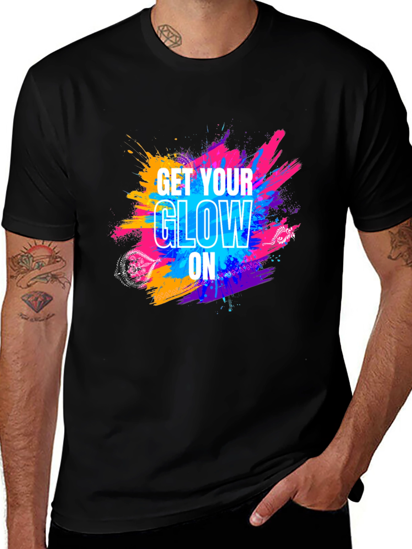 Variant 27 of Get Your Glow On Black T-Shirt