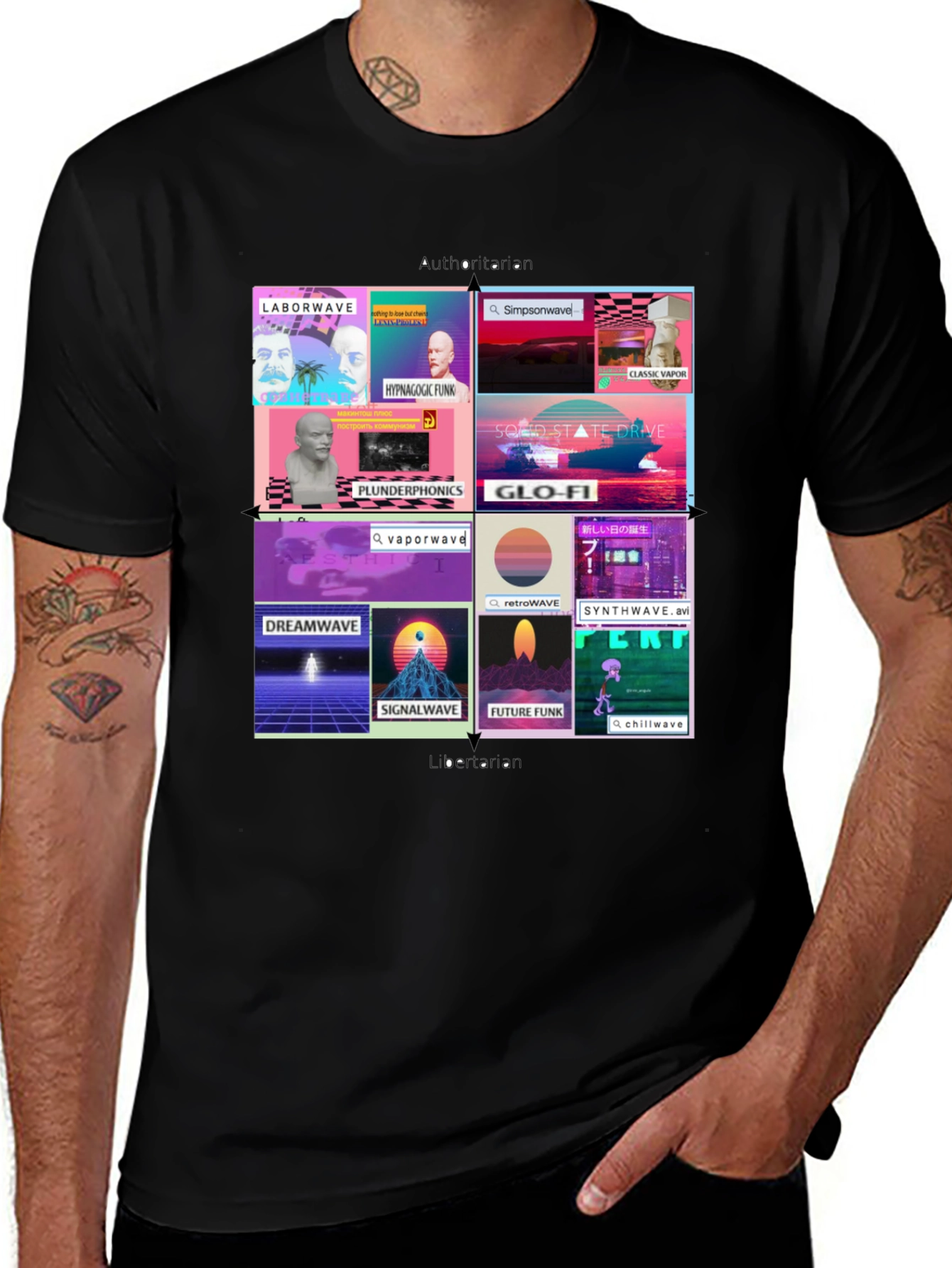 Variant 7 of Vaporwave Aesthetic Graphic T-Shirt