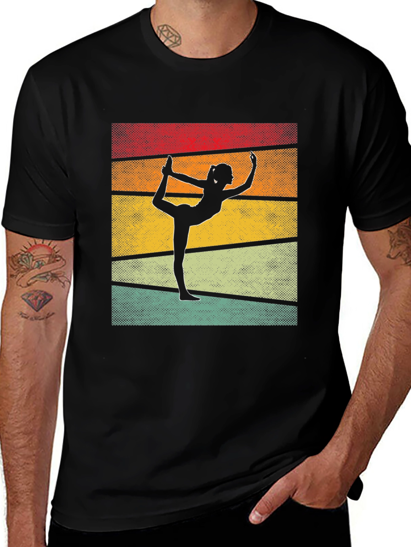 Variant 21 of Yoga Pose Retro T-Shirt