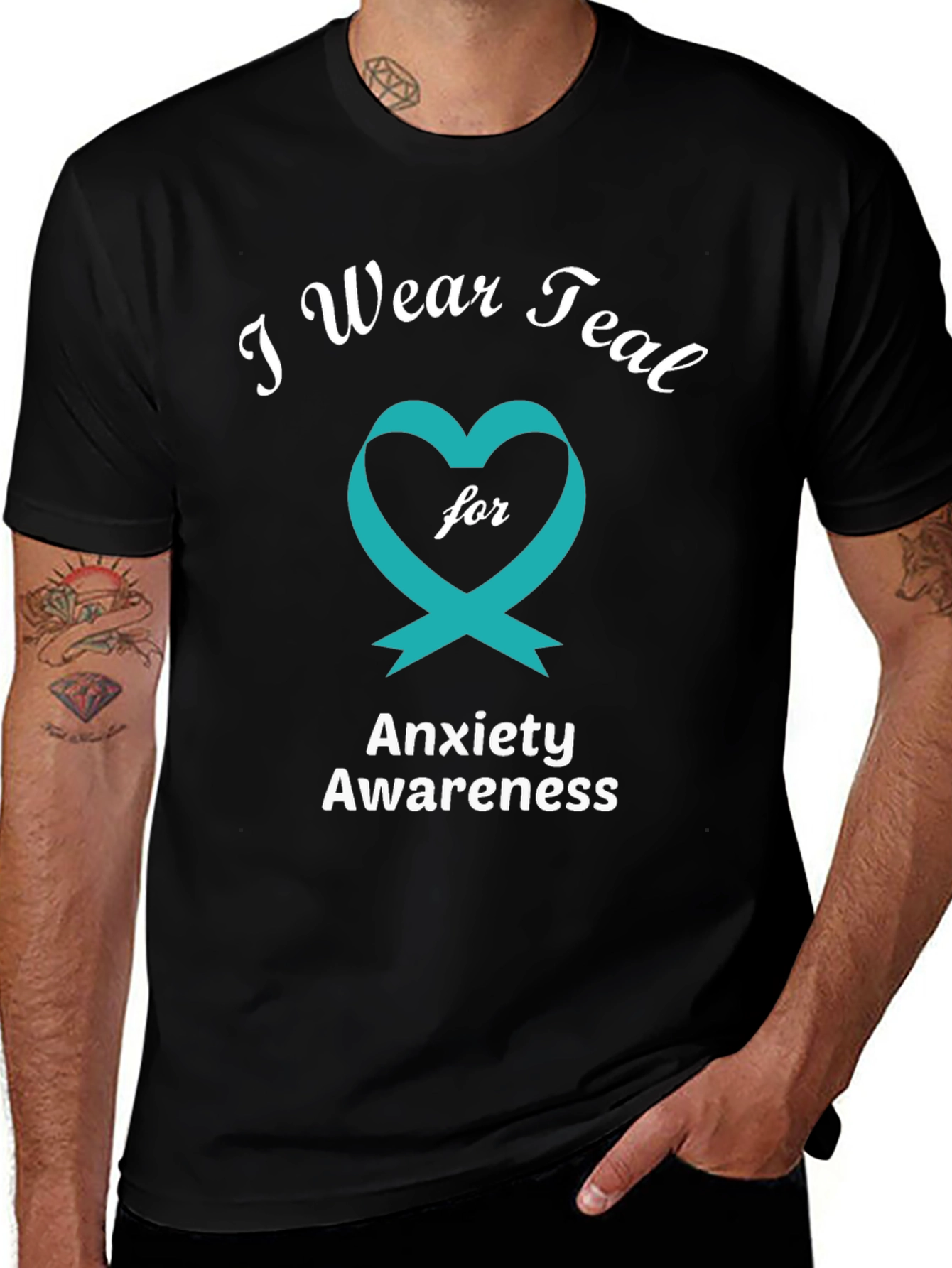 Anxiety Awareness Teal Ribbon T-Shirt