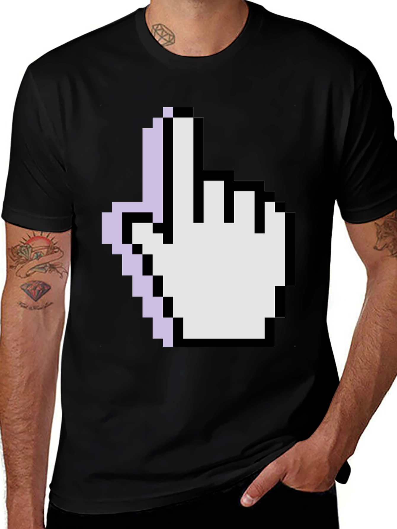 Variant 15 of Pixel Hand Pointer T-Shirt - Novelty Tee