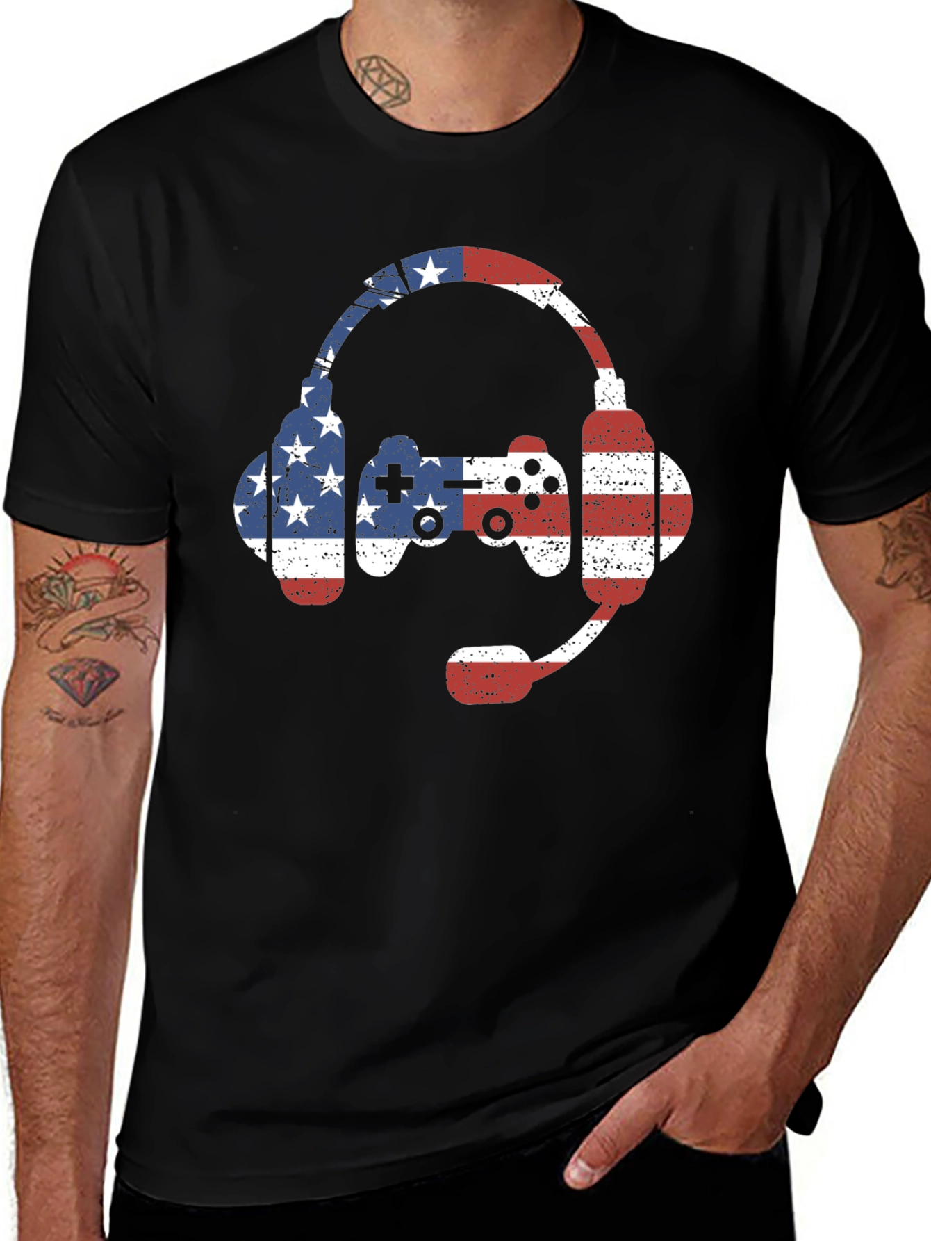 American Gamer USA Flag T-Shirt