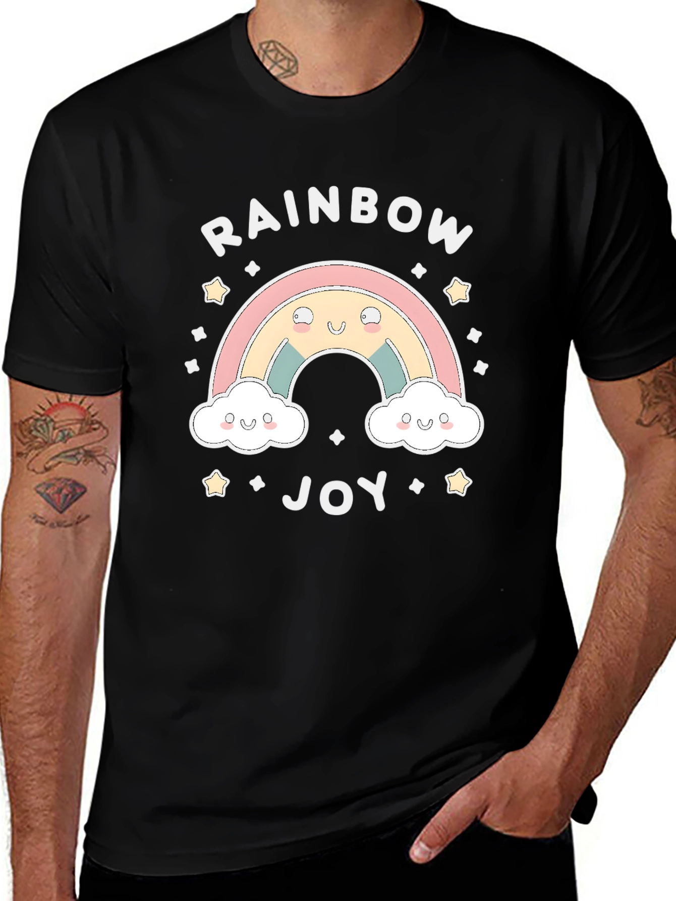 Variant 20 of Rainbow Joy Graphic Tee - Cute Kawaii Shirt