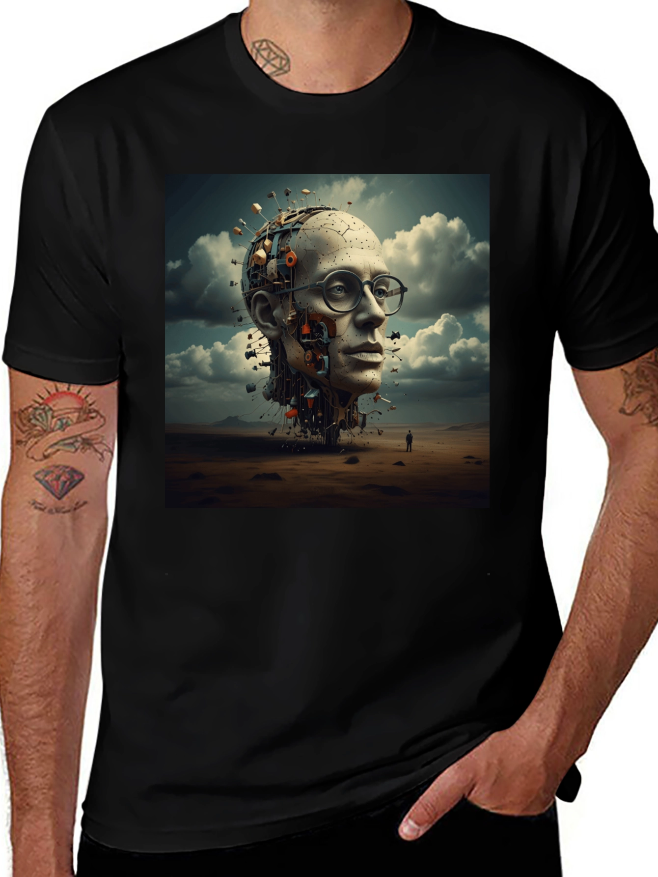 Variant 15 of Abstract AI Head T-Shirt
