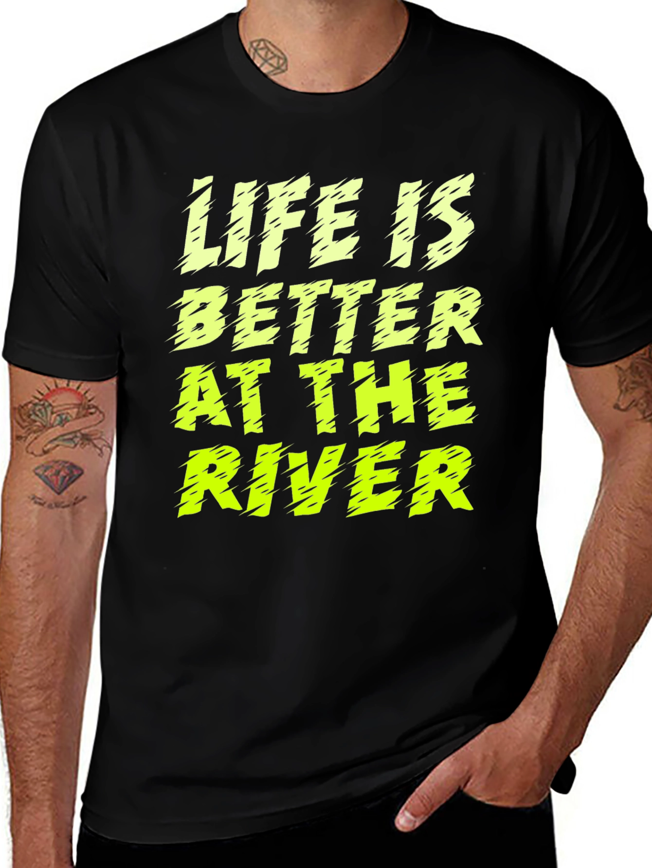 Variant 30 of Life Is Better At The River Graphic T-Shirt