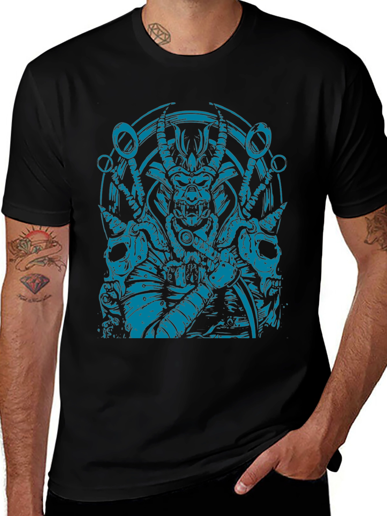 Variant 17 of Samurai Graphic T-Shirt - Edgy Streetwear