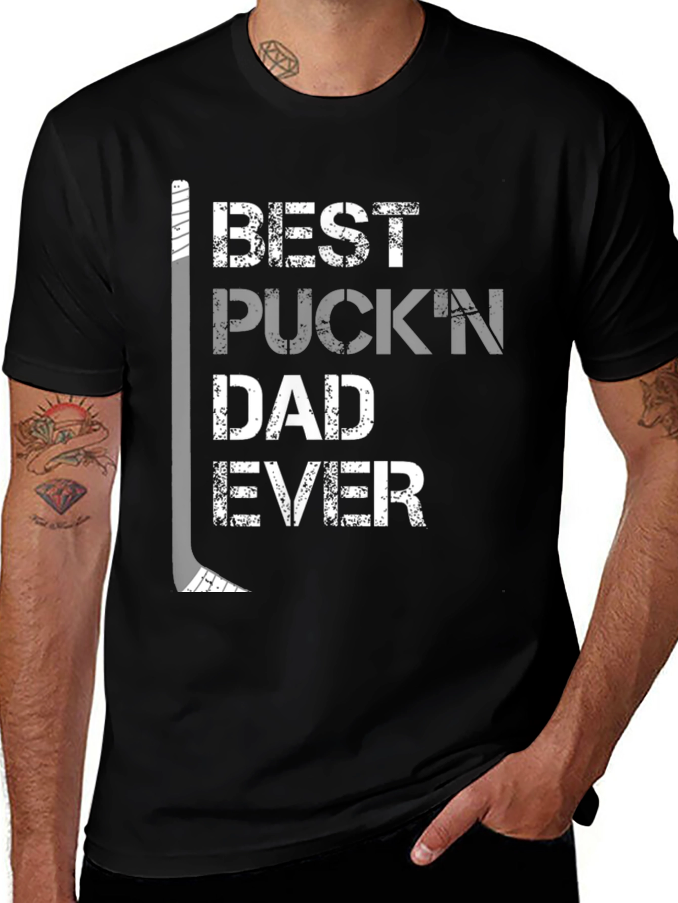 Variant 15 of Best Puck'n Dad Ever Hockey T-Shirt