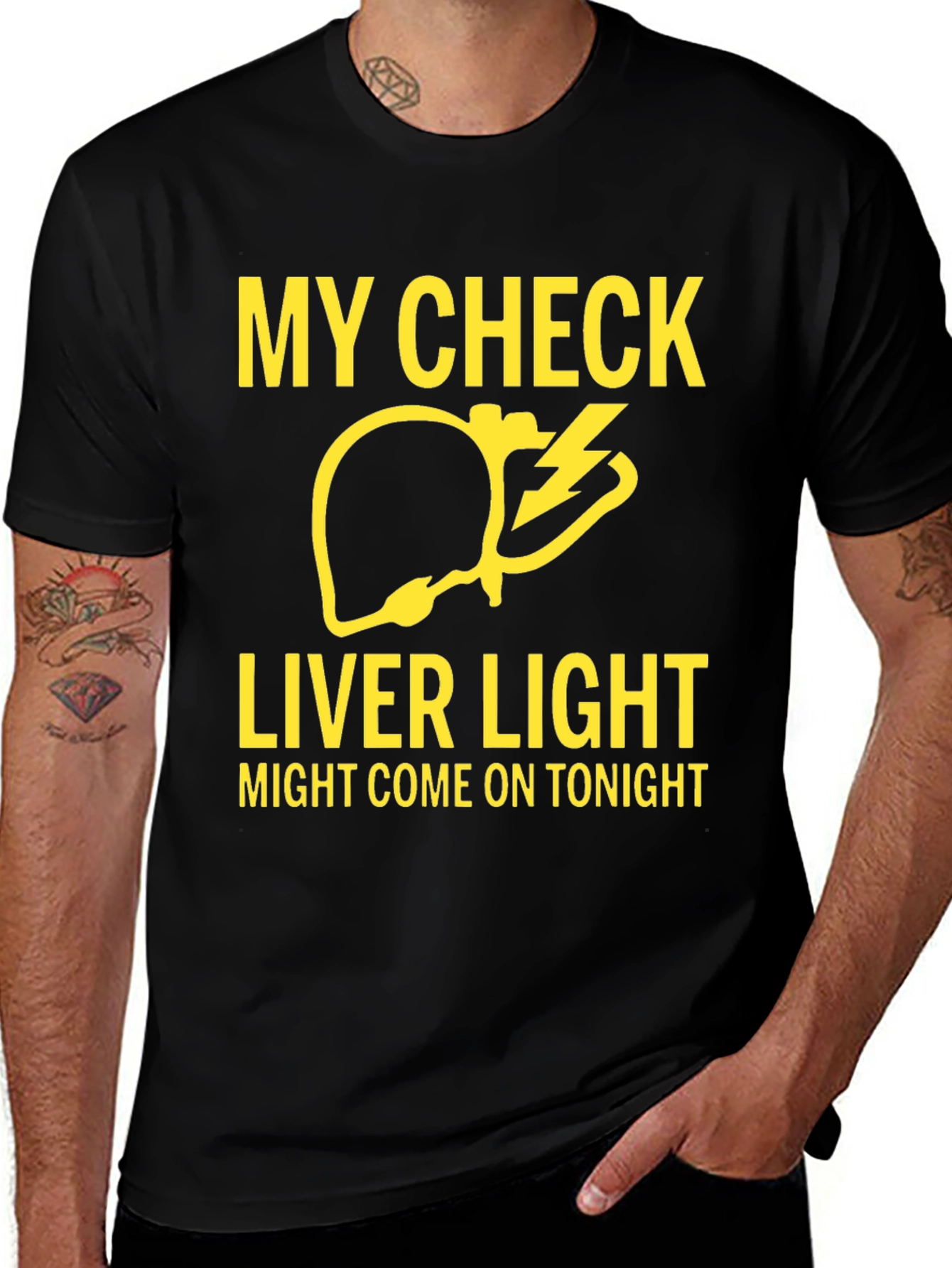 Variant 18 of My Check Liver Light T-Shirt - Humorous Party Tee