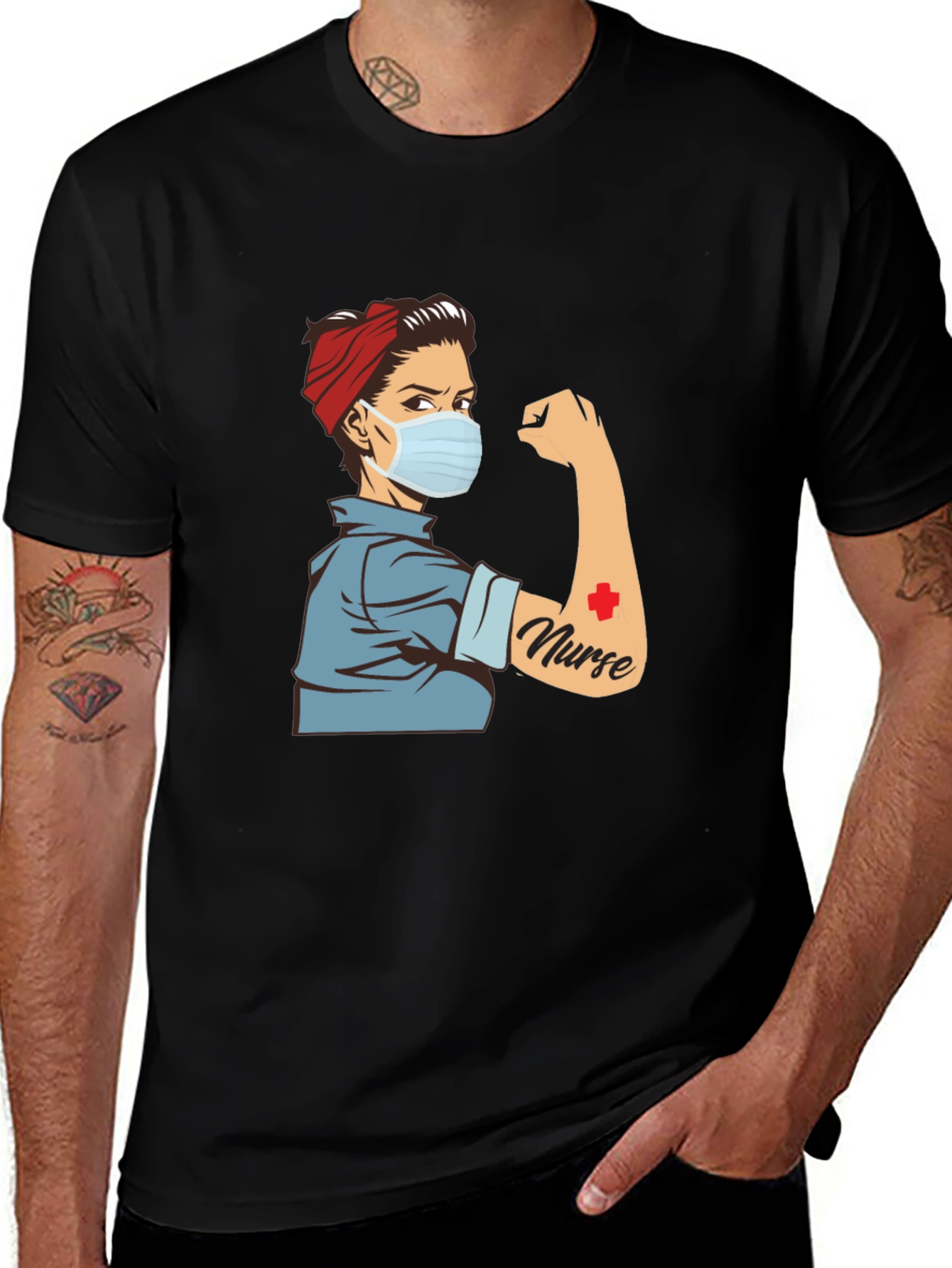 Variant 14 of Rosie Nurse T-Shirt - Retro Medical Hero Tee