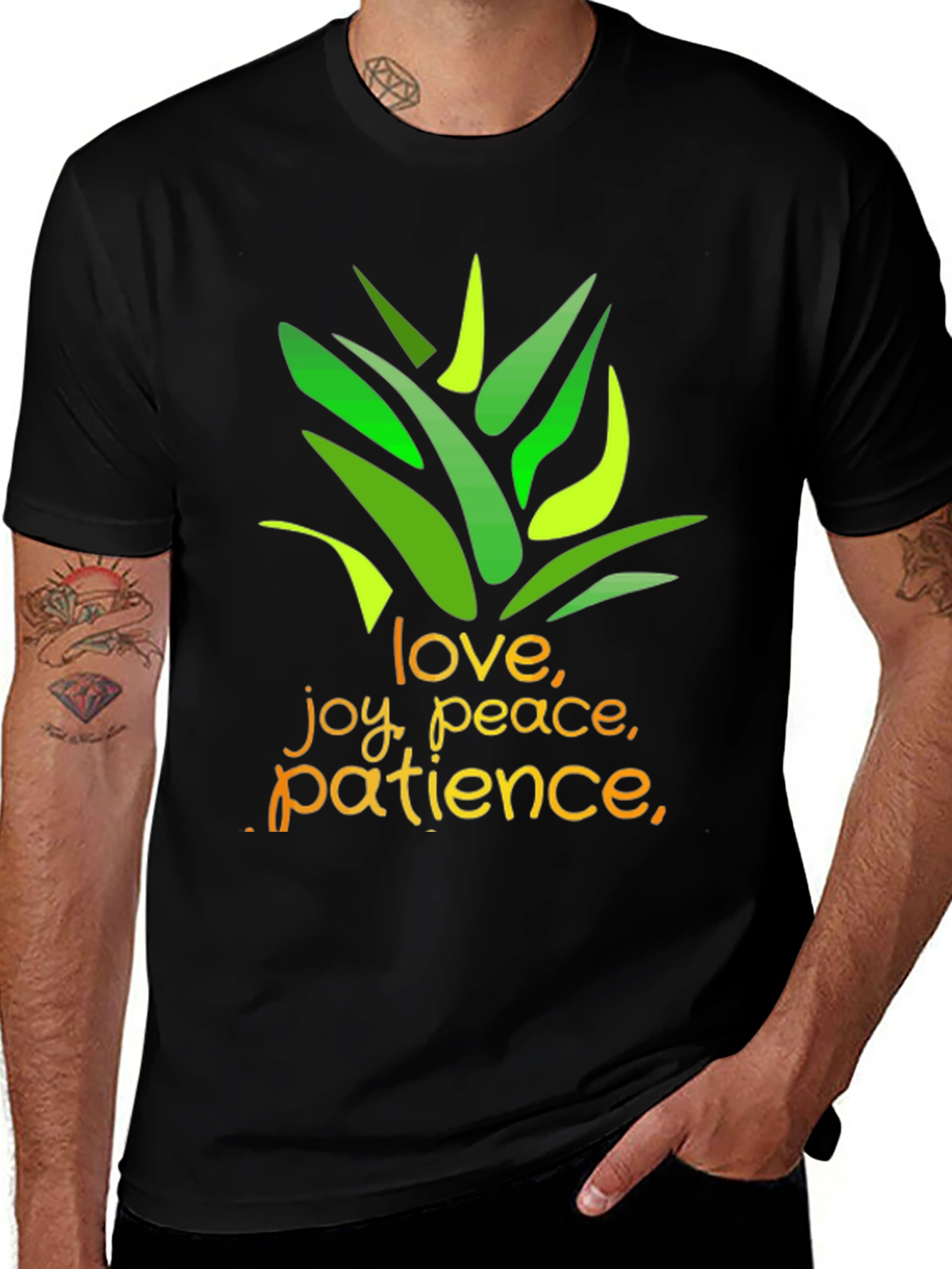 Variant 20 of Love Joy Peace Patience Graphic Tee