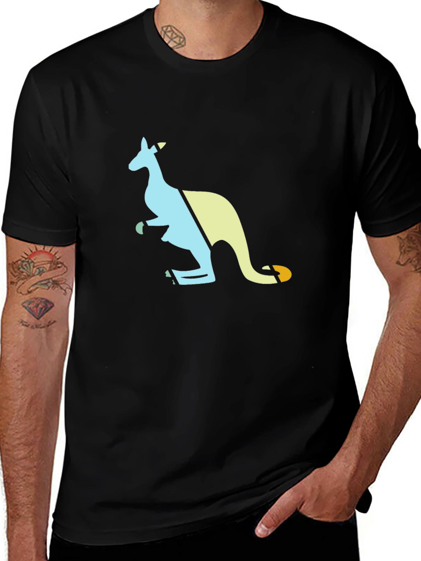 Variant 29 of Kangaroo Graphic Tee - Trendy Menswear