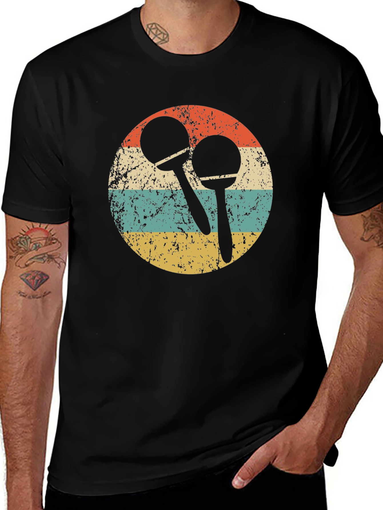 Variant 6 of Retro Maracas Graphic Tee - Vintage Style T-Shirt