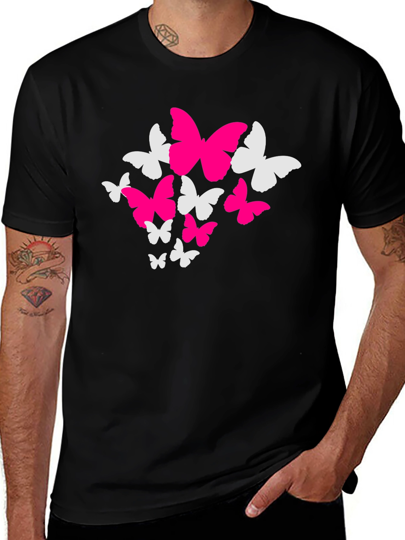 Variant 4 of Butterfly Graphic T-Shirt - Black