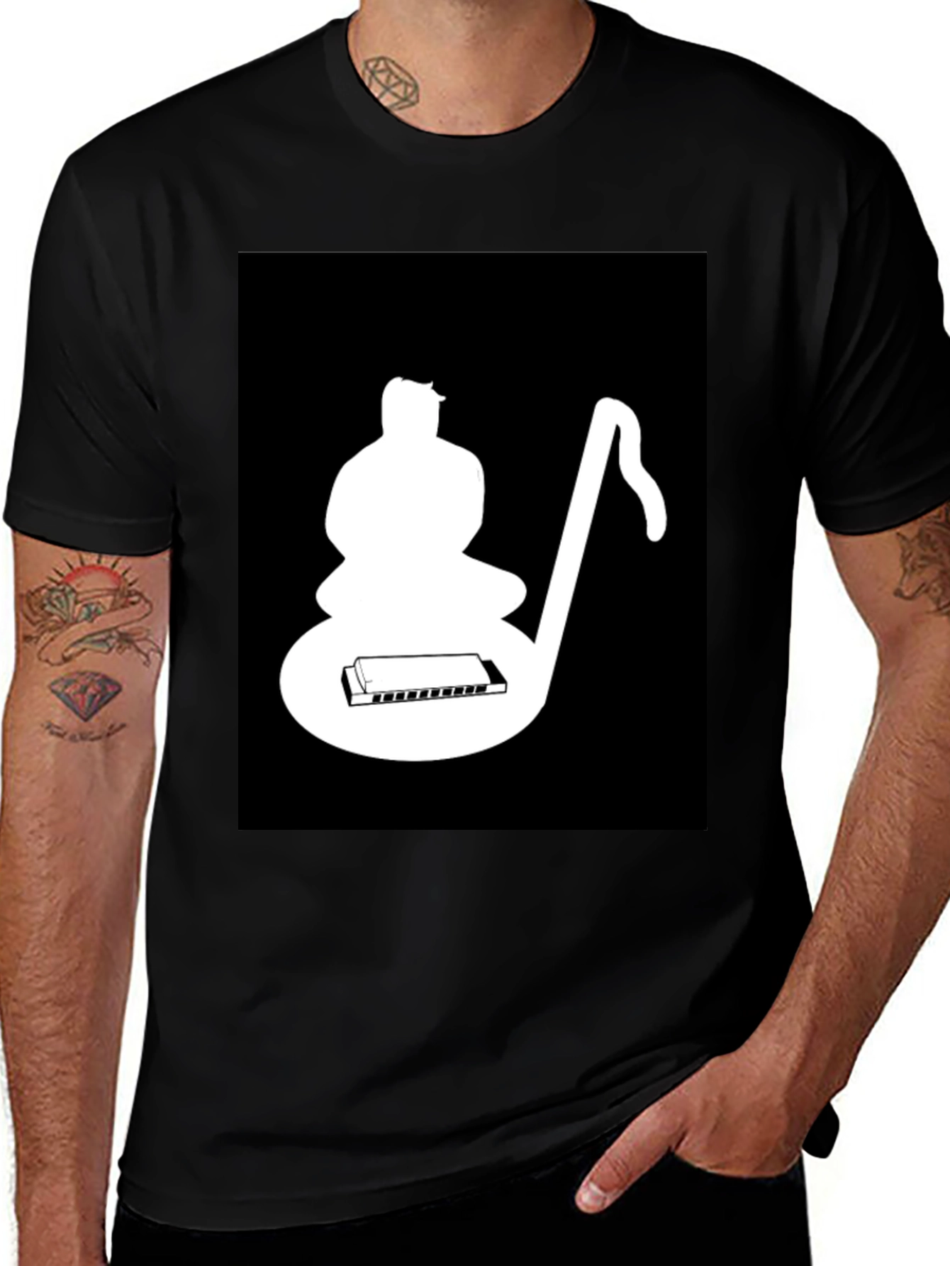 Variant 17 of Musical Meditation Black T-Shirt