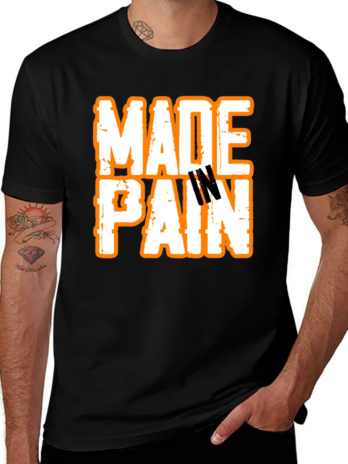 Variant 26 of Made In Pain Black Graphic T-Shirt