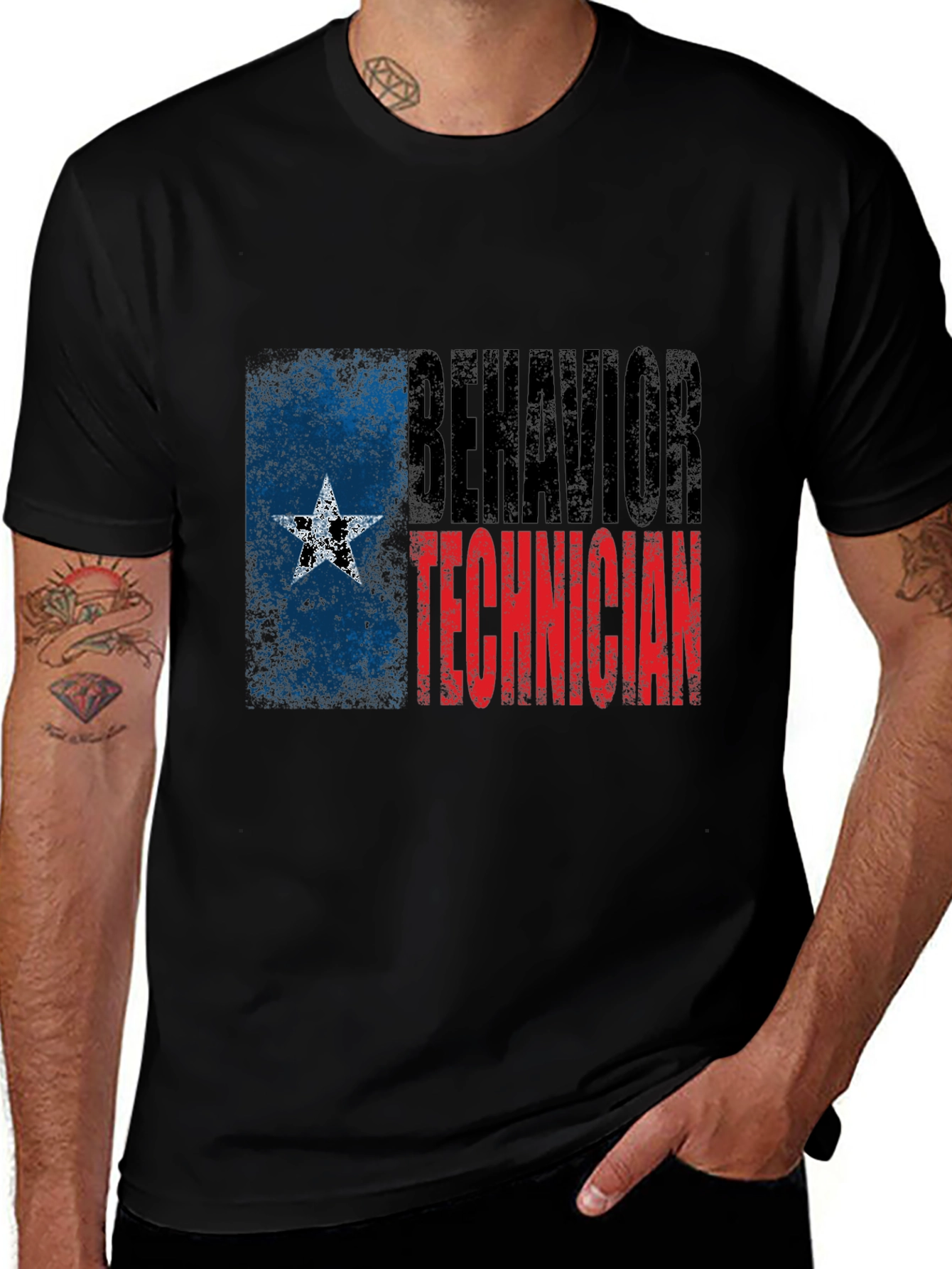 Behavior Technician Graphic T-Shirt - Black