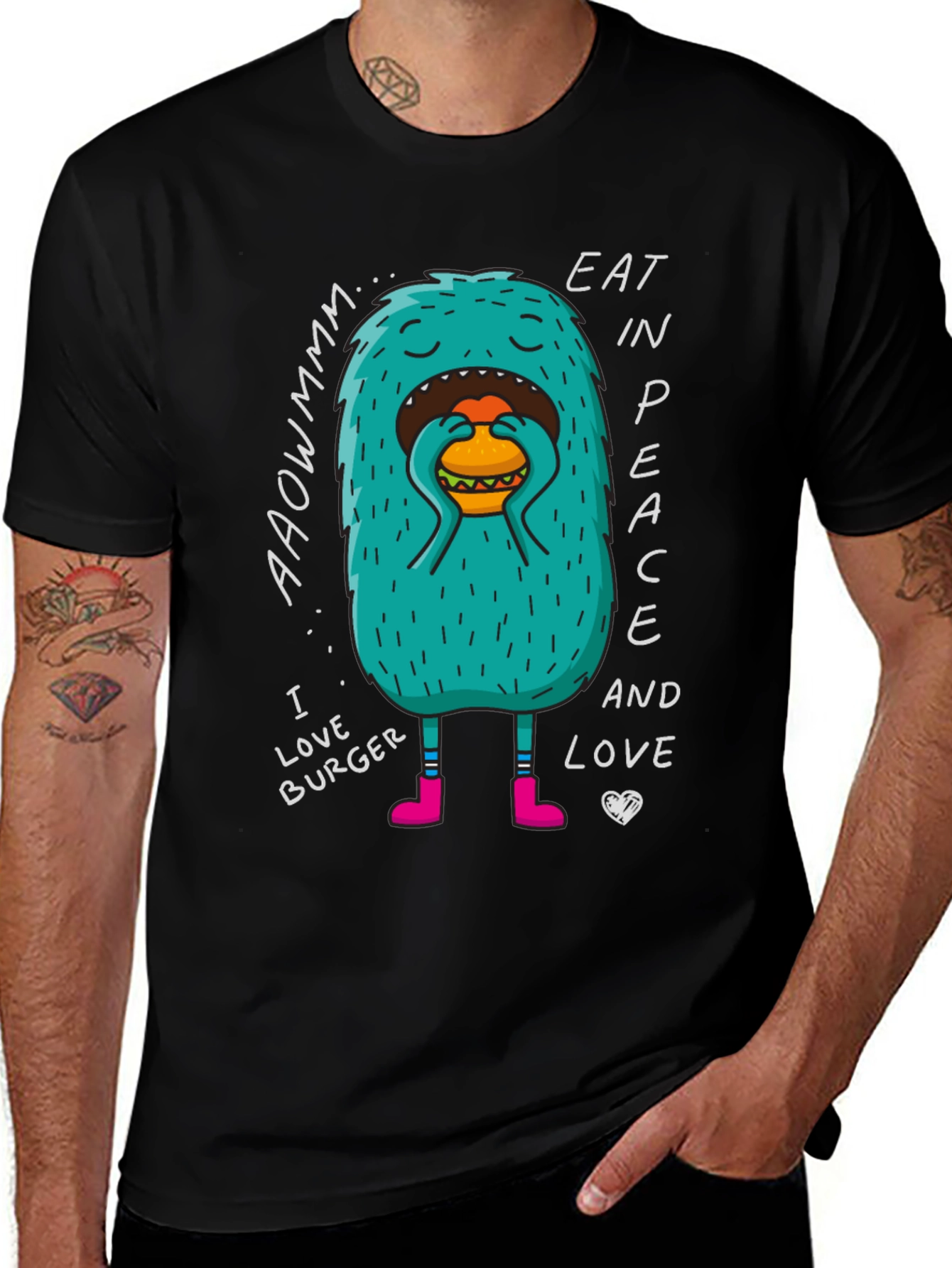 Variant 19 of Eat In Peace Burger Lover T-Shirt
