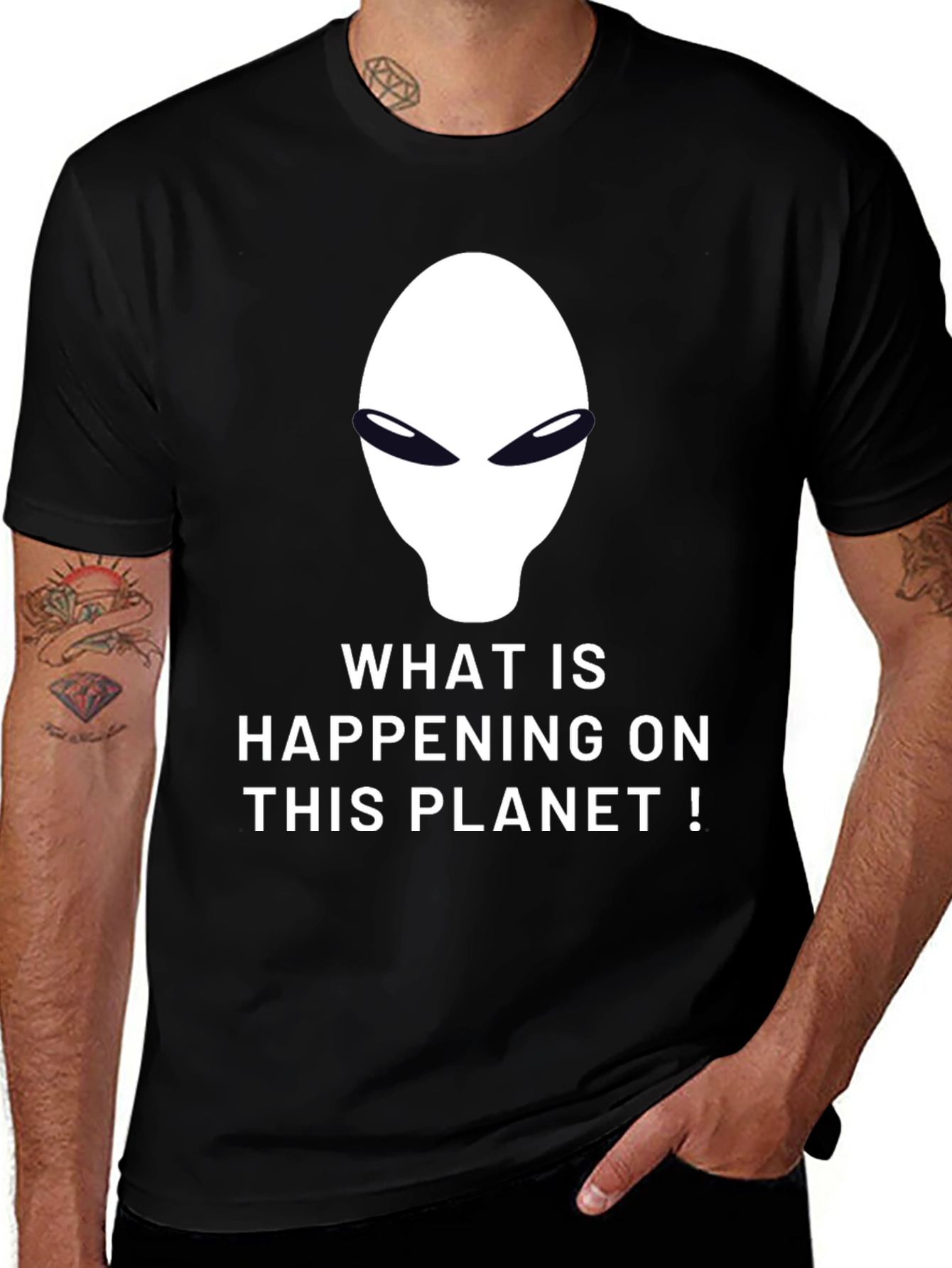 Variant 23 of Alien Graphic T-Shirt - What is Happening?