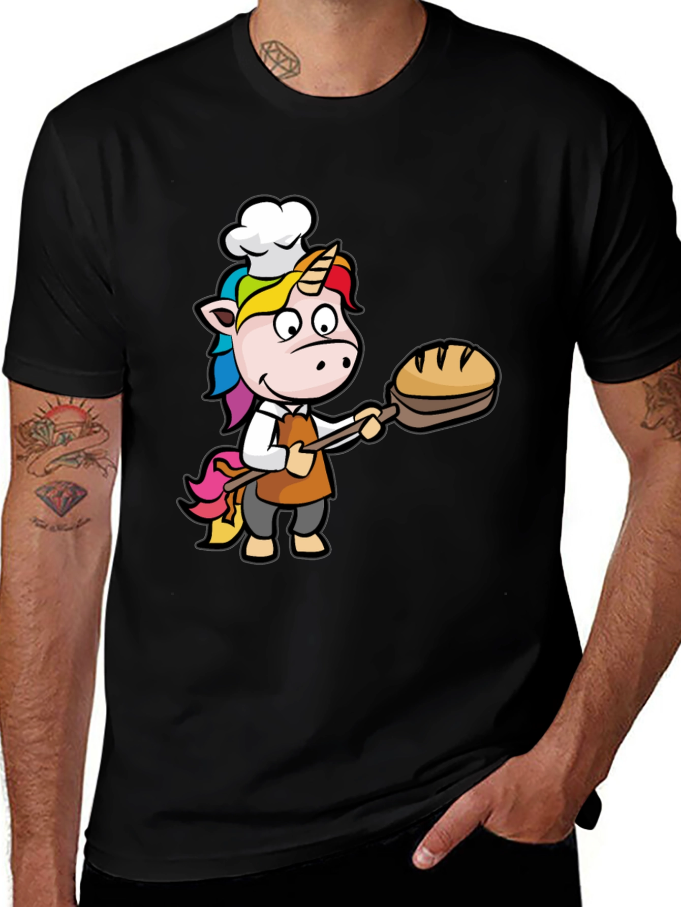 Variant 19 of Unicorn Baker T-Shirt - Cute Cartoon Chef Tee
