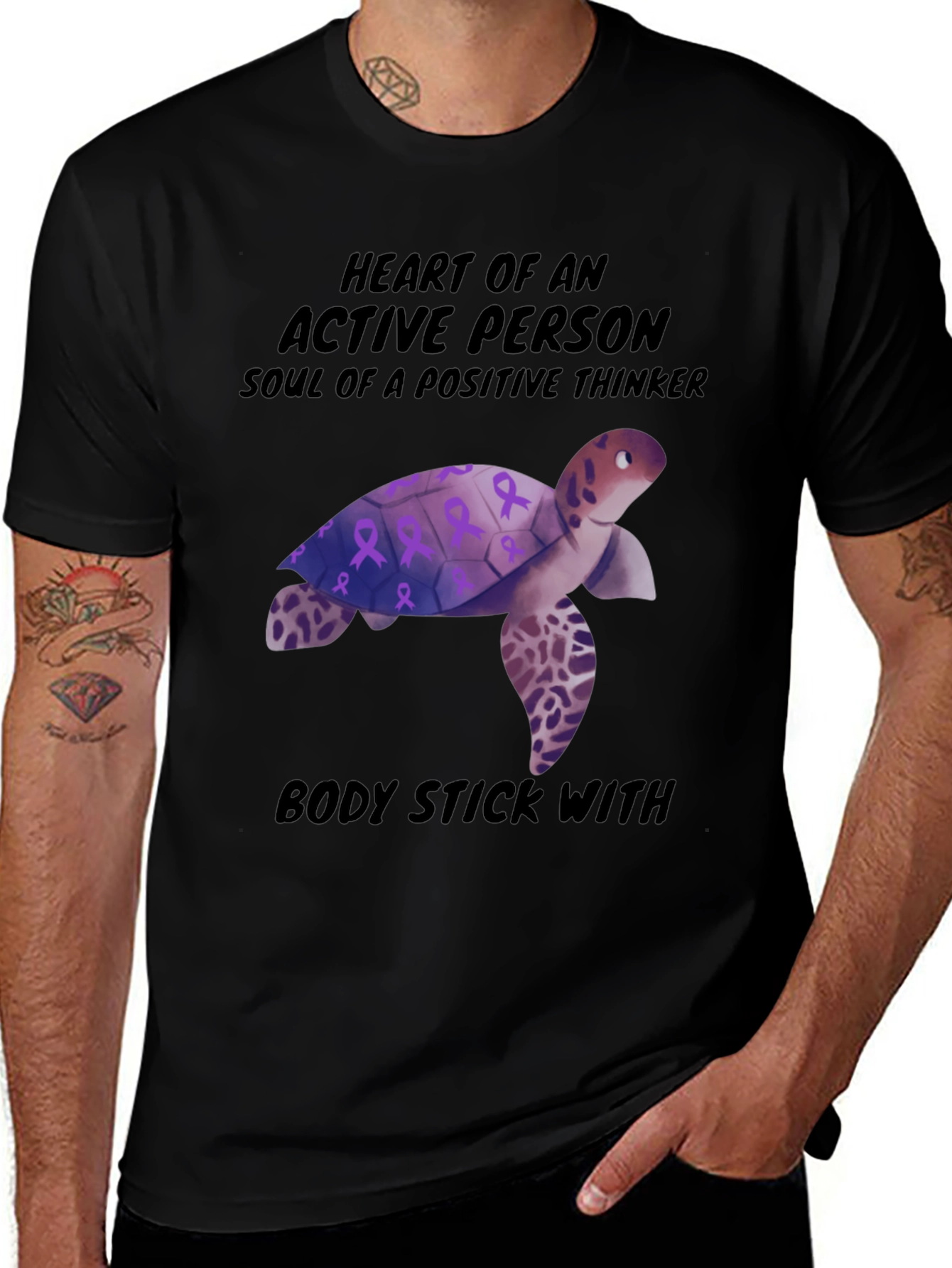 Variant 30 of Turtle T-Shirt: Heart of An Active Person