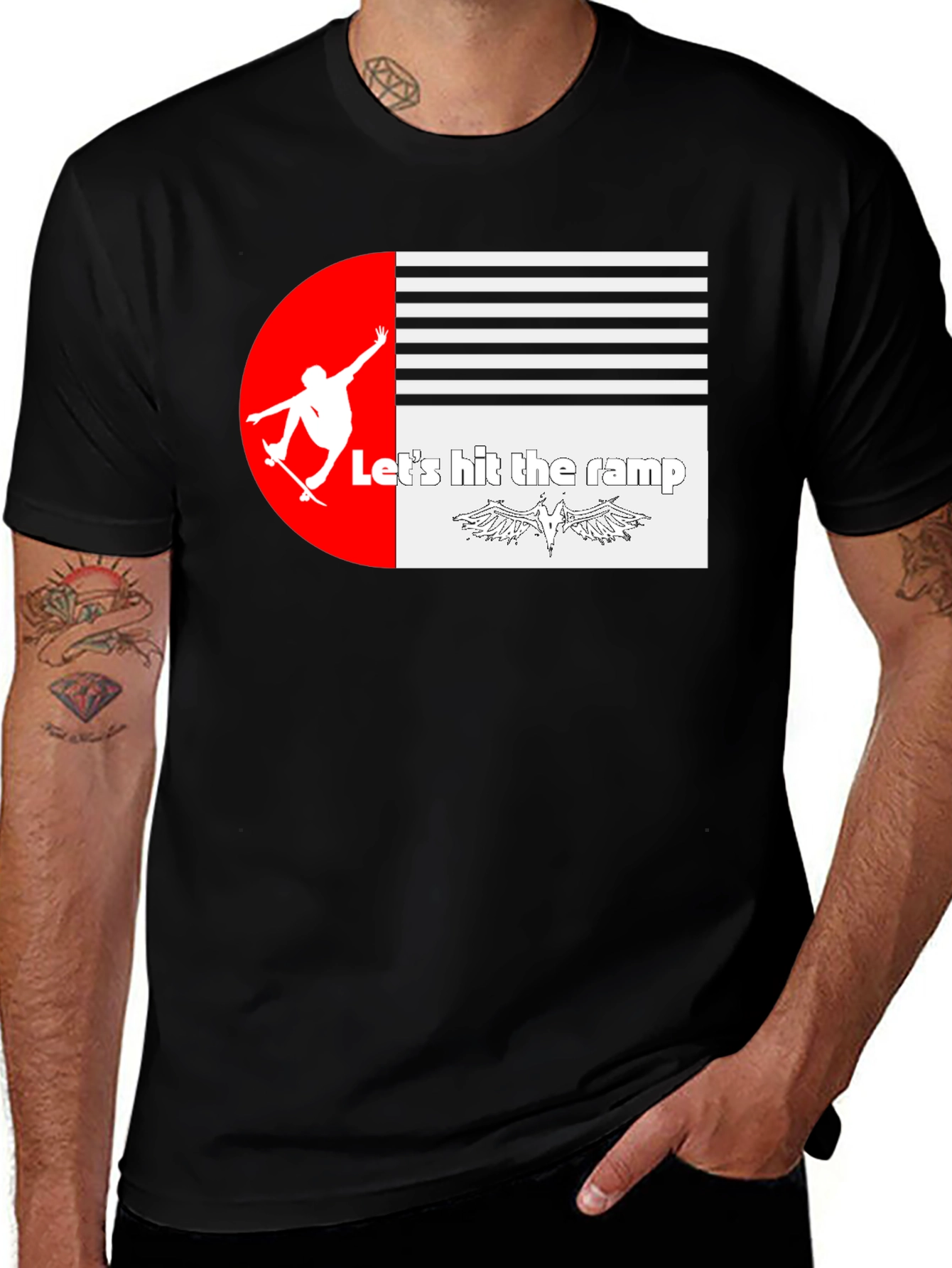 Variant 30 of Skateboarding Graphic T-Shirt - Hit the Ramp!