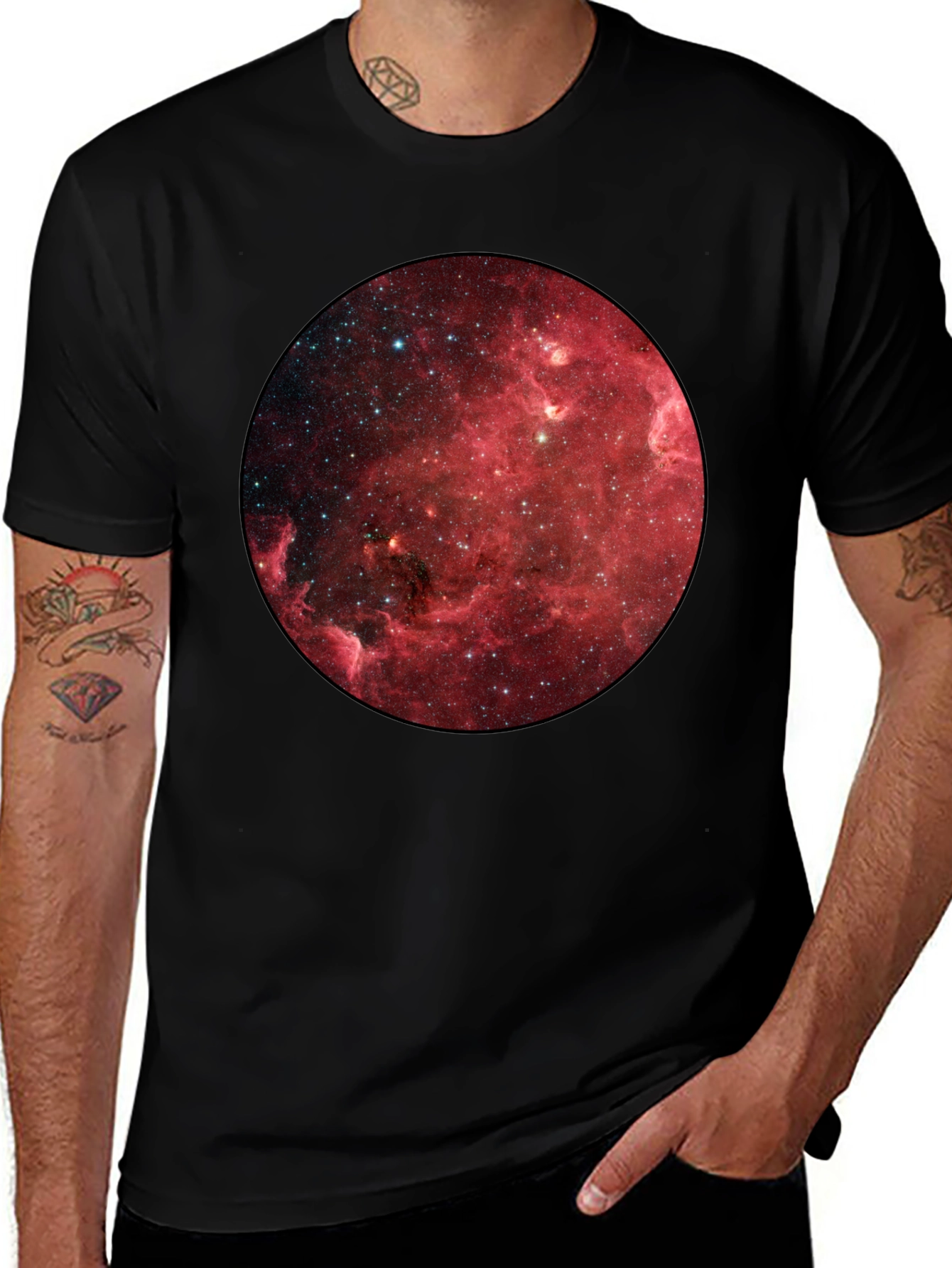 Variant 11 of Nebula Print Black T-Shirt