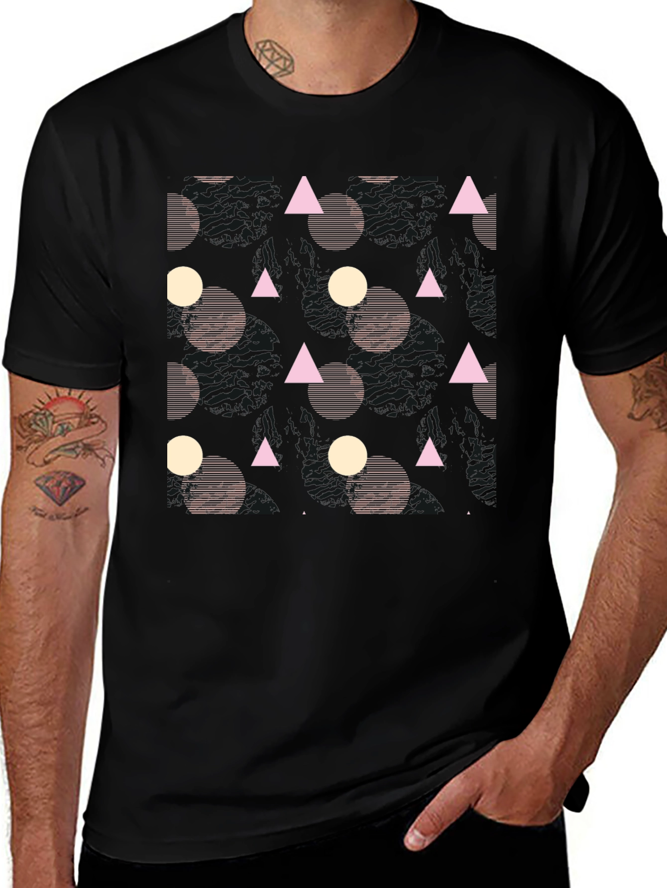 Variant 27 of Geometric Black T-Shirt