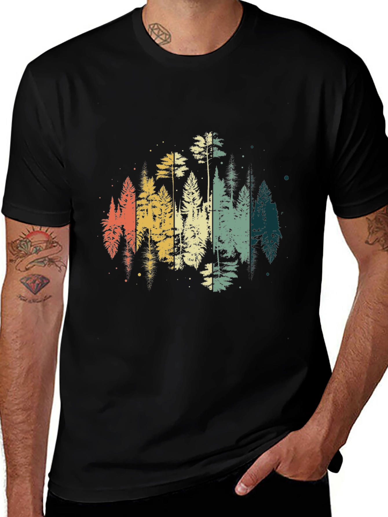 Variant 6 of Retro Forest T-Shirt - Vintage Style Nature Tee