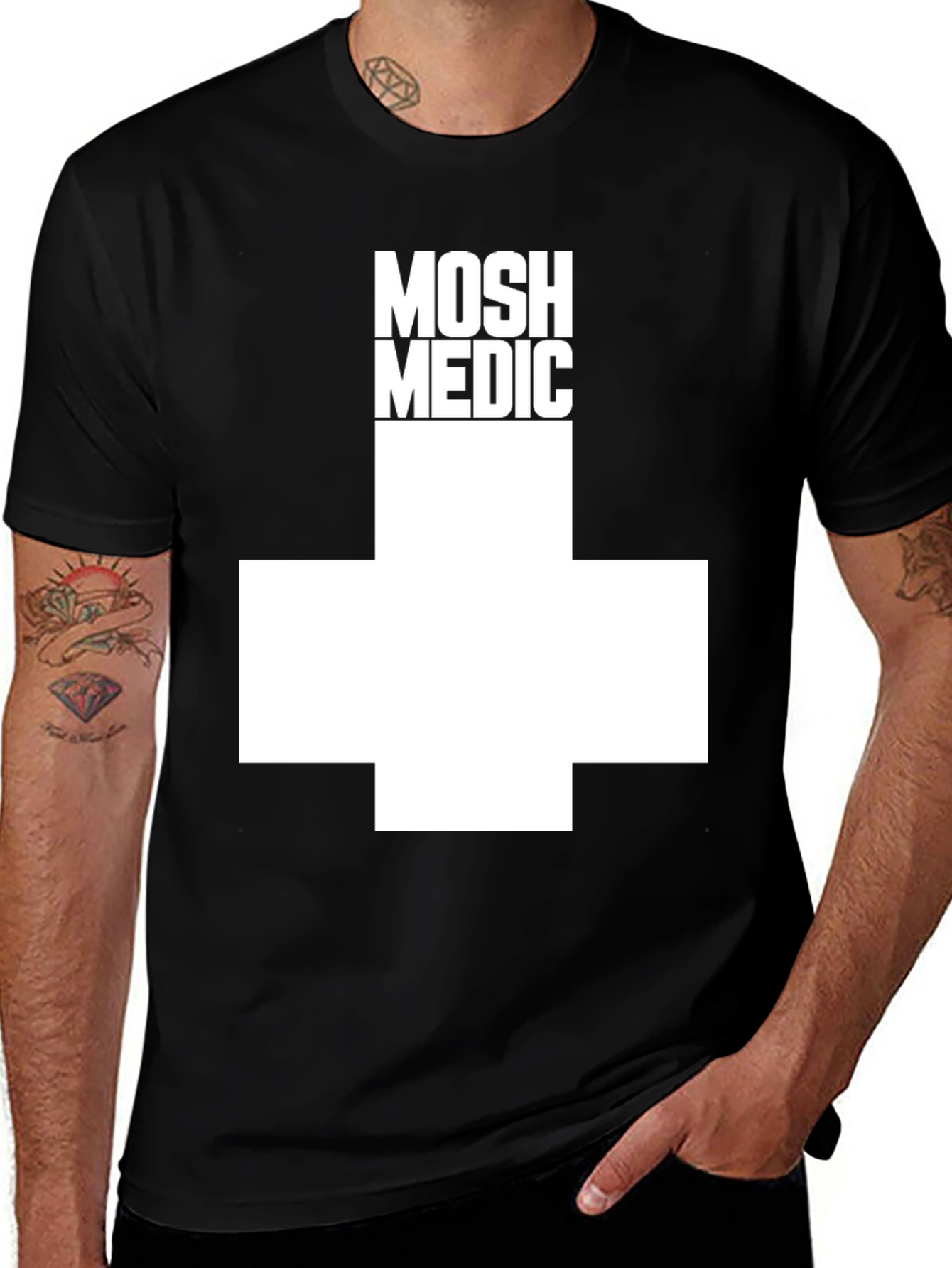 Variant 6 of Mosh Medic Graphic T-Shirt - Black Cotton Tee