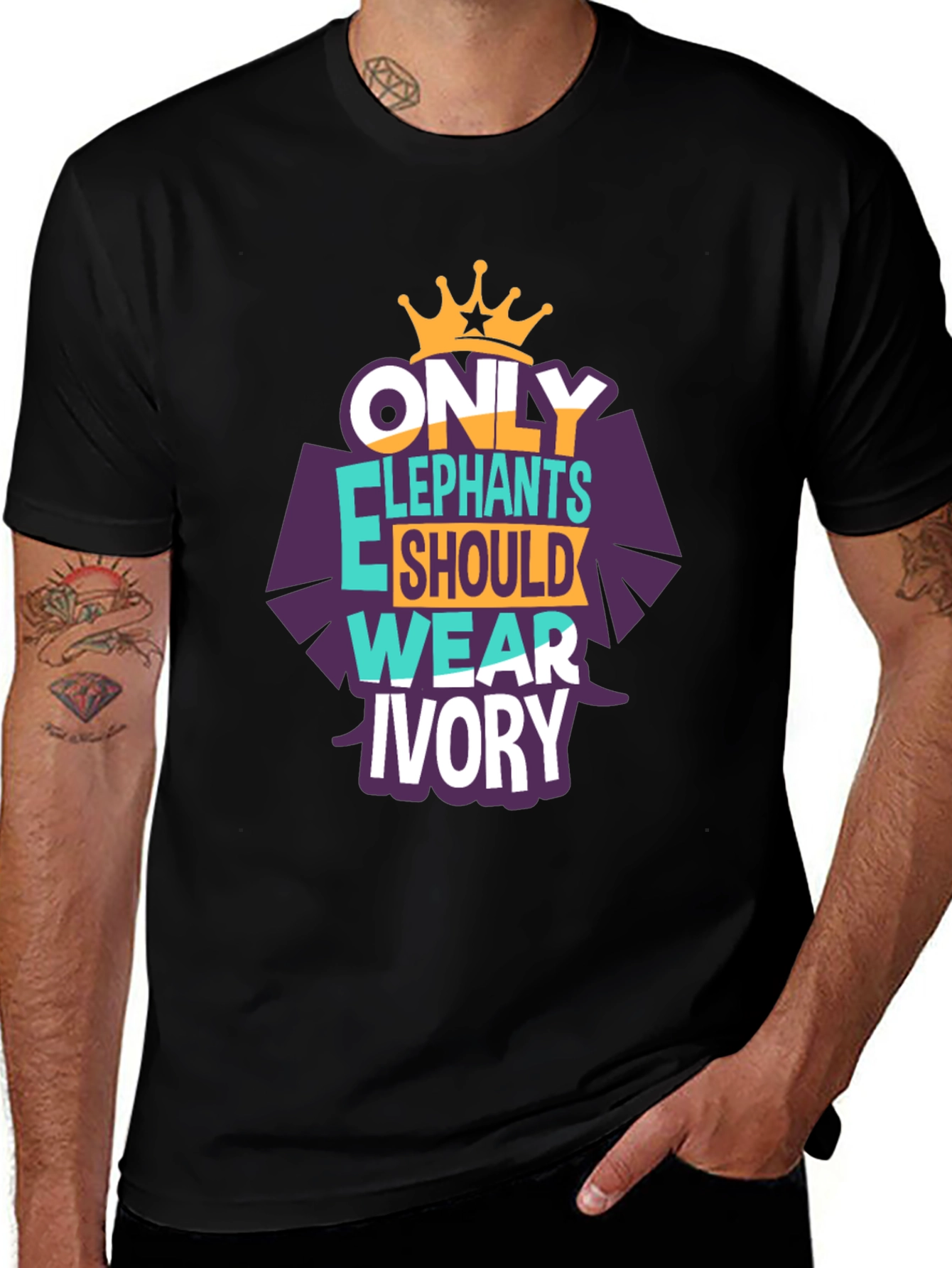 Variant 29 of Elephants Should Wear Ivory Graphic T-Shirt
