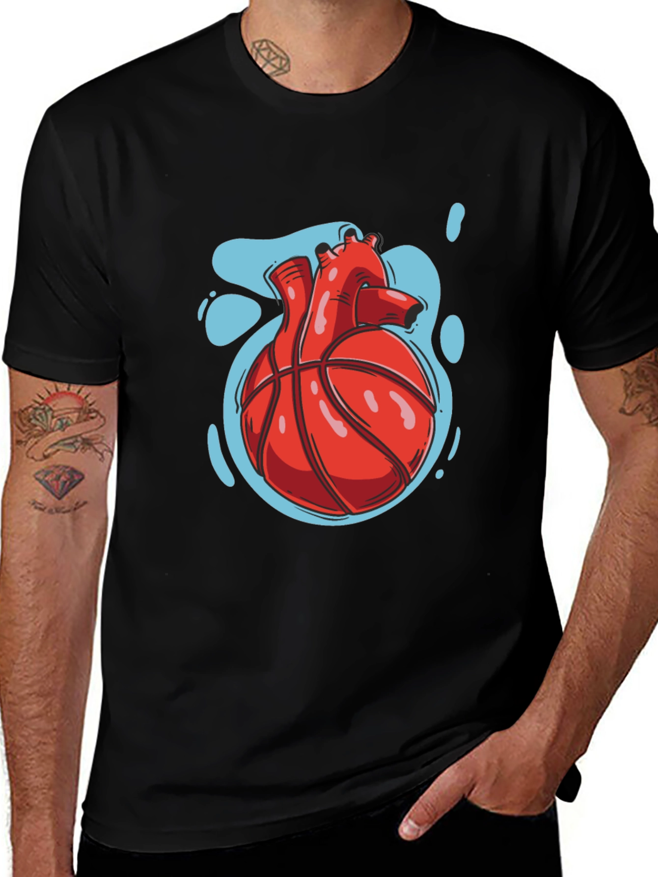Variant 5 of Heart of the Game T-Shirt - Unique Basketball Design