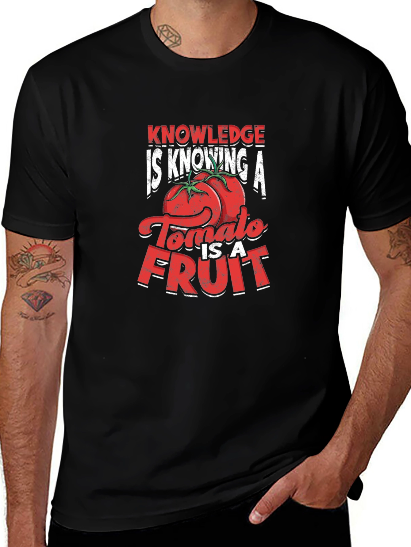 Variant 25 of Tomato is a Fruit T-Shirt - Knowledge is Knowing