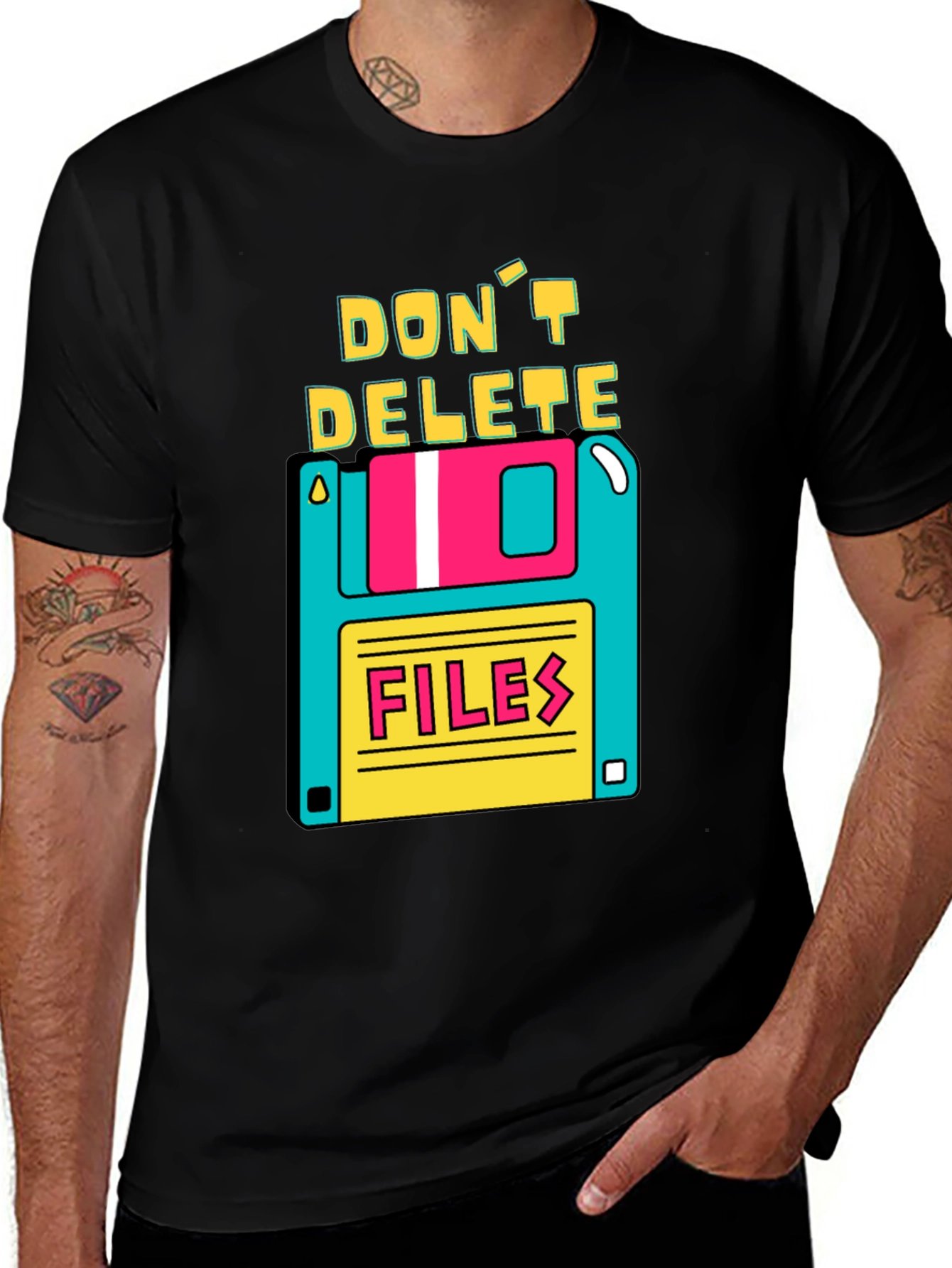 Variant 19 of Retro Floppy Disk Graphic Tee - Don't Delete Files
