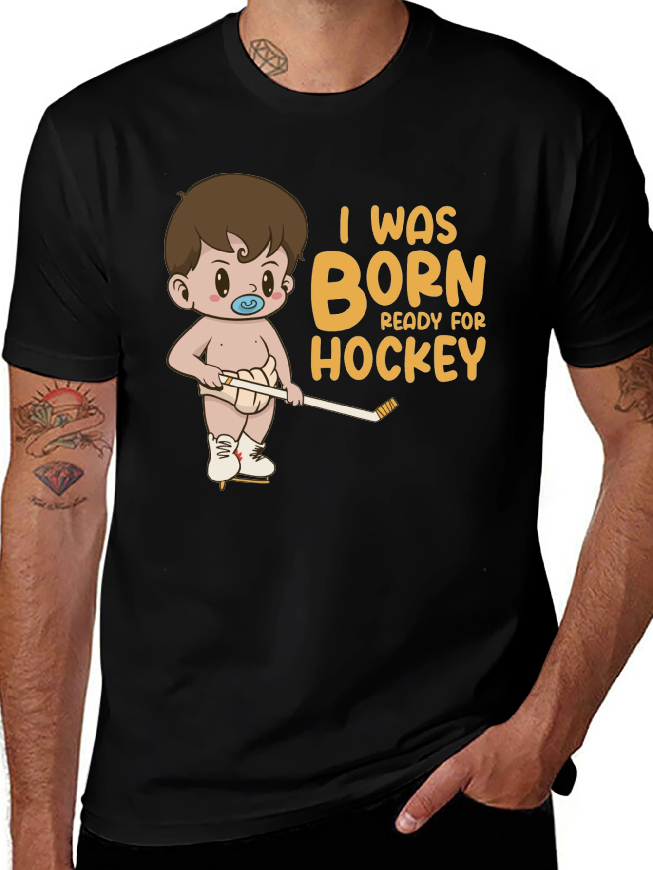 Variant 9 of Born Ready Hockey Baby Tee