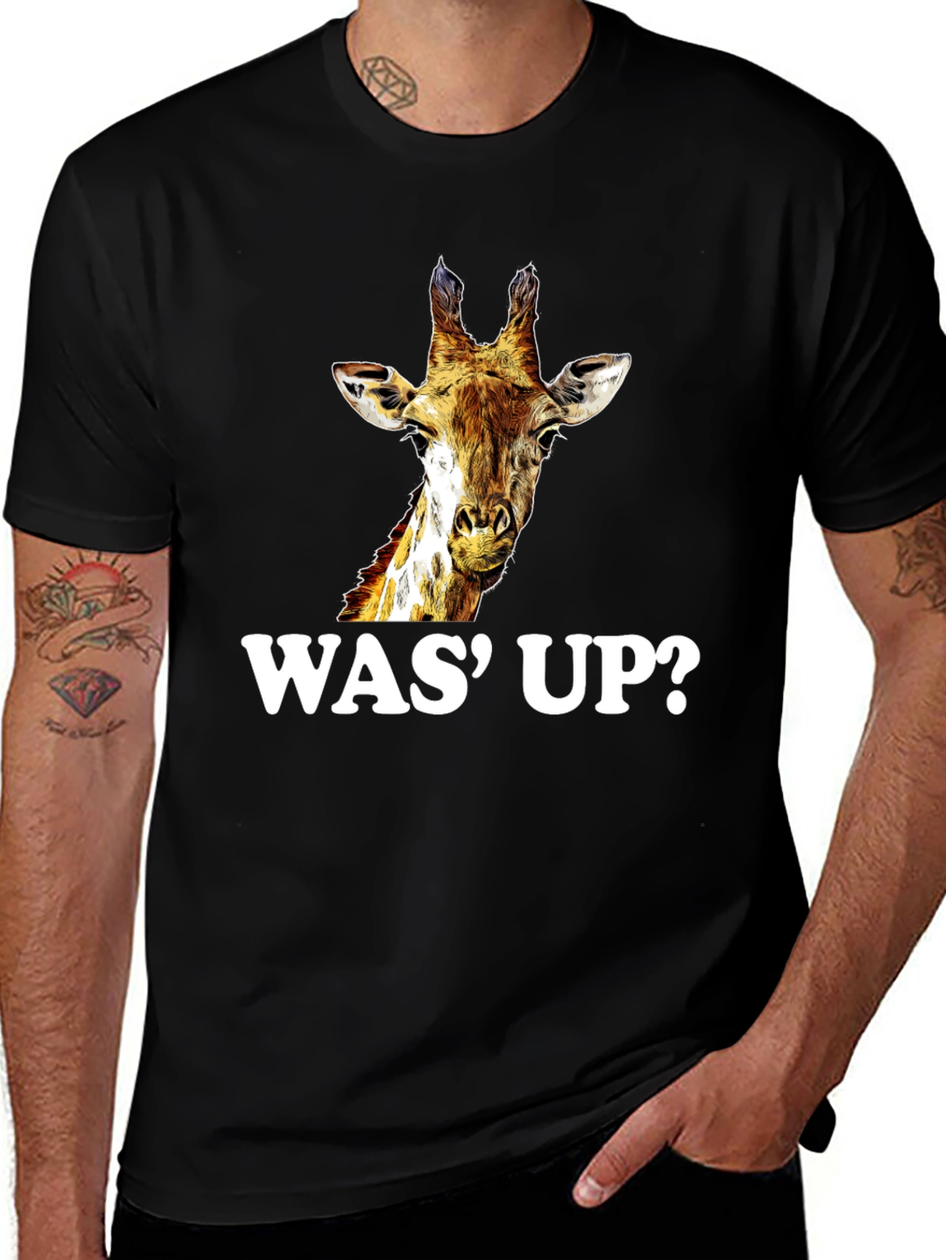 Variant 29 of Giraffe 'Was' Up?' Graphic Tee