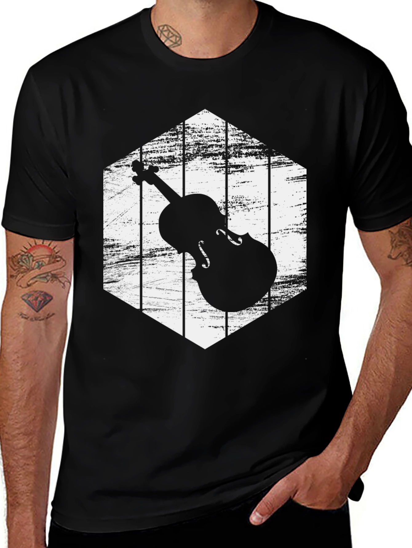 Variant 2 of Violin Silhouette Graphic Tee