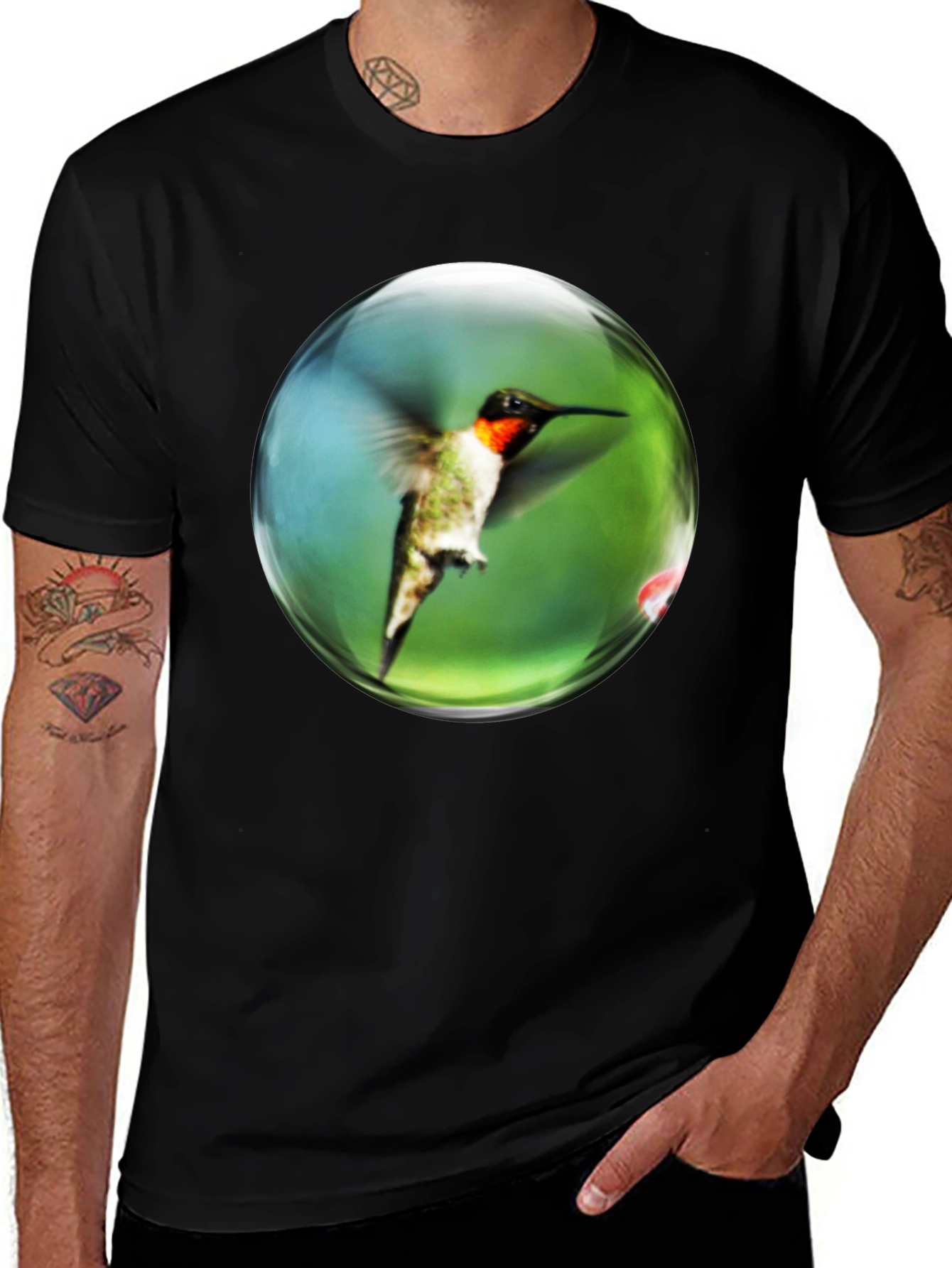 Variant 11 of Hummingbird Sphere Graphic T-Shirt
