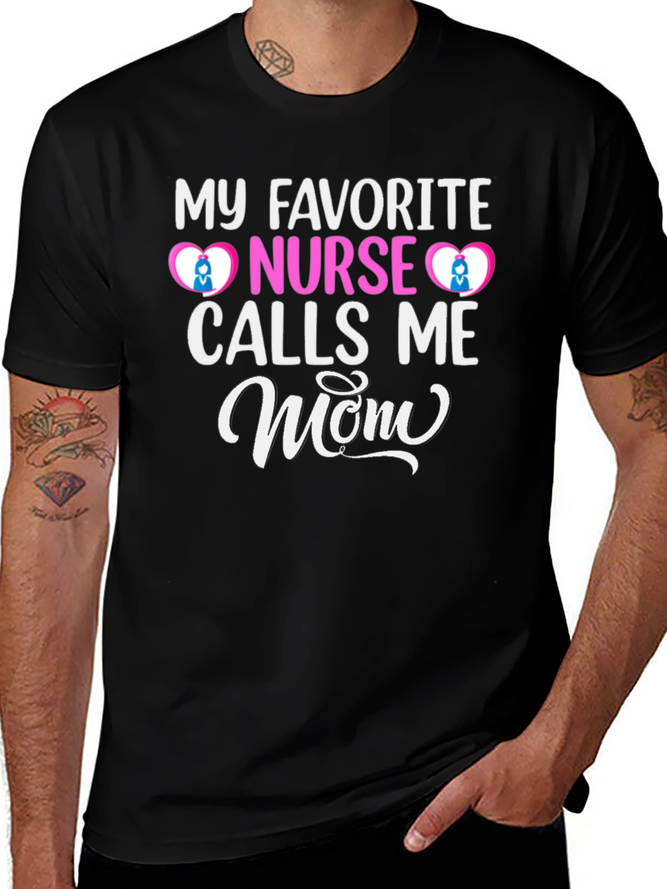 Variant 20 of My Favorite Nurse Calls Me Mom T-Shirt