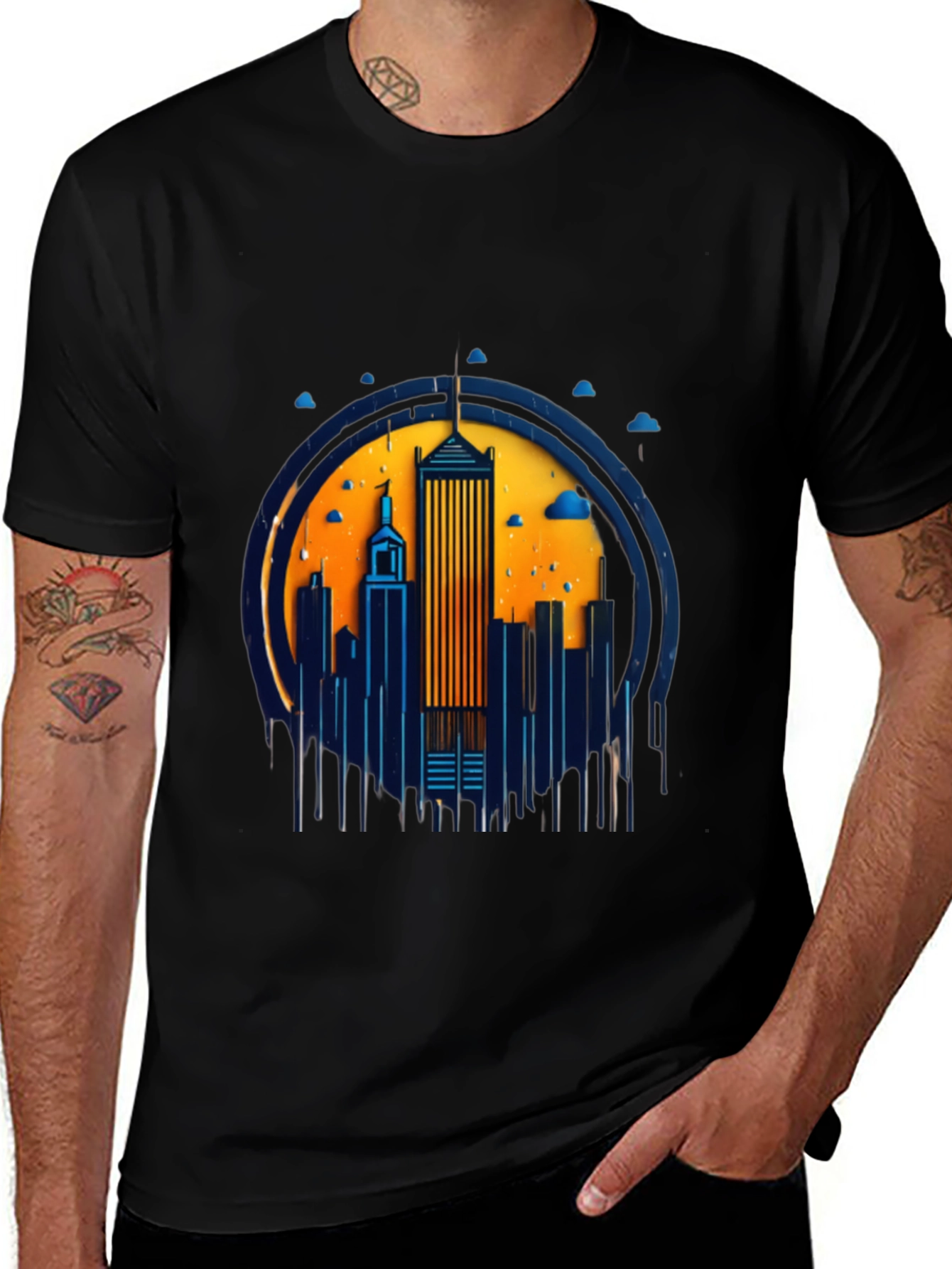 Variant 6 of Cityscape Graphic Tee - Modern Urban Style