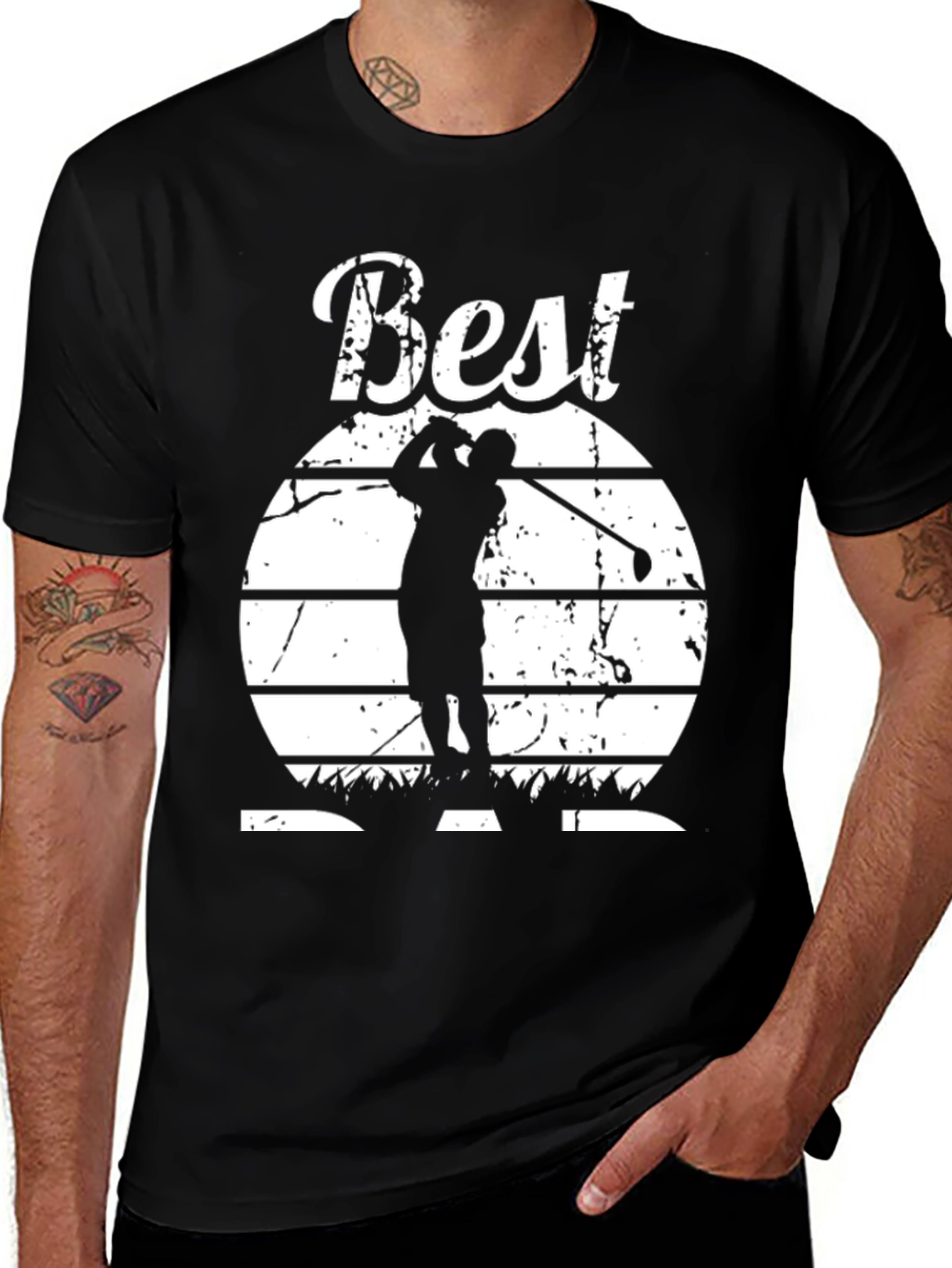 Variant 13 of Best Golfer T-Shirt - Black Cotton Tee
