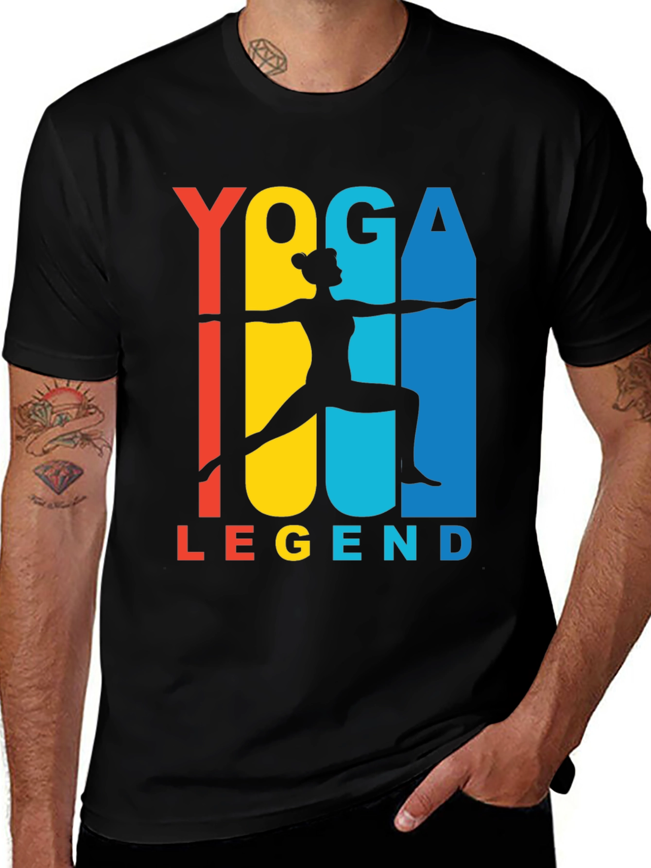 Variant 20 of Yoga Legend Graphic Tee - Unisex Black T-Shirt