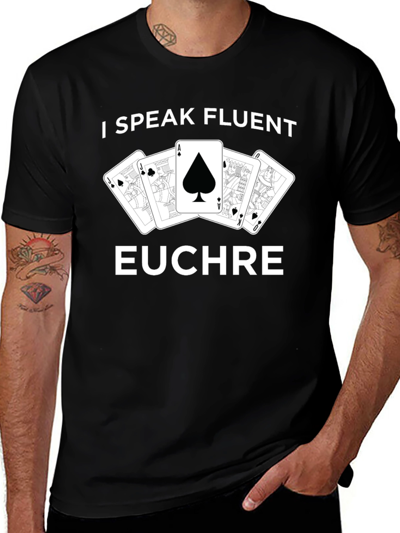 Variant 26 of Fluent Euchre Card Game Graphic Tee